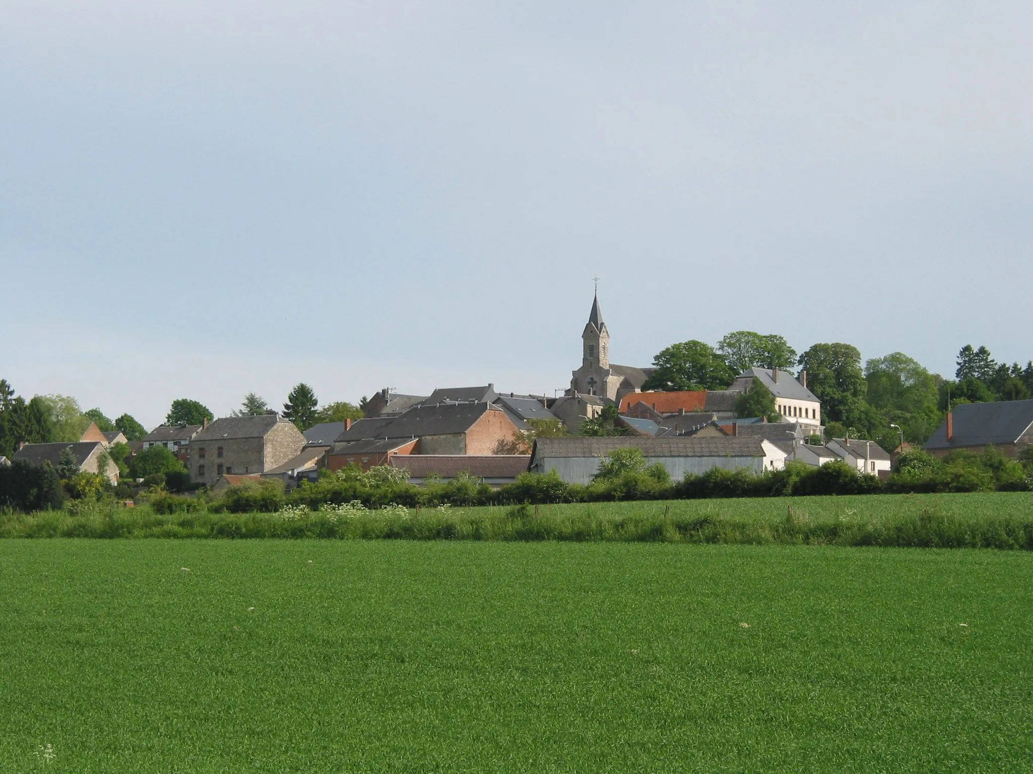 Photo showing: Honnay (Belgium), the village in the springtime.