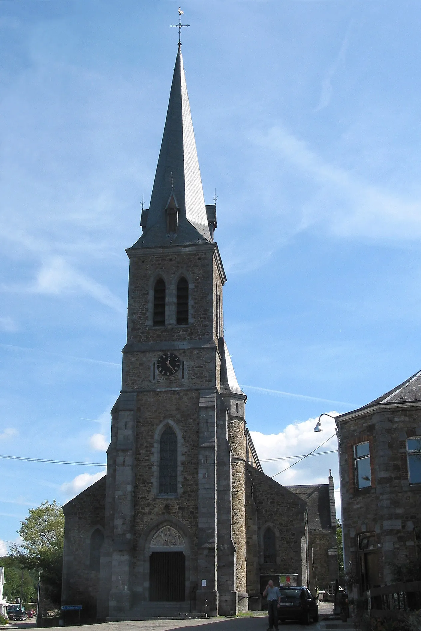 Photo showing: Awenne (Belgium), the Saint Martin’s church (1882).