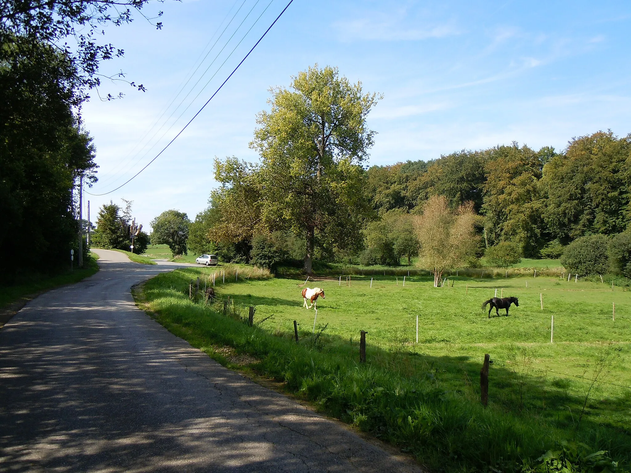 Photo showing: Le carrefour au centre du hameau belge de Stehnen