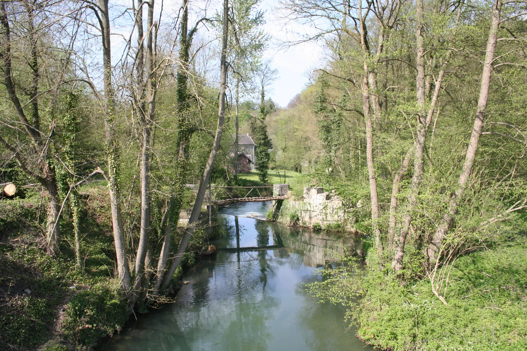 Photo showing: Modave (Belgium), the Hoyoux river in the "Pont de Bonne" hamlet.