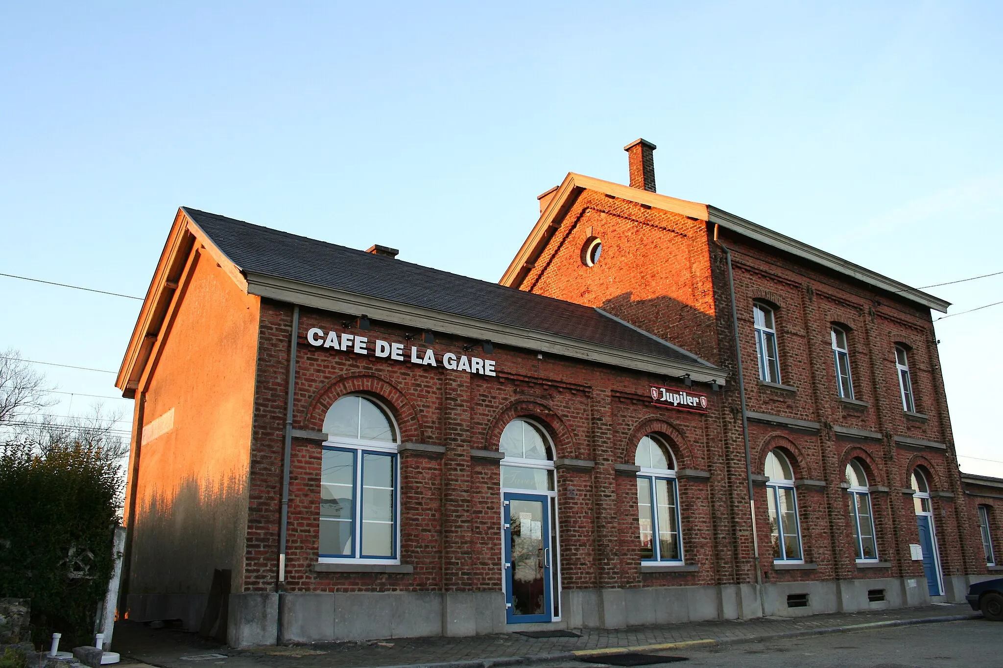 Photo showing: Pondrôme (Belgium), the previous train station.