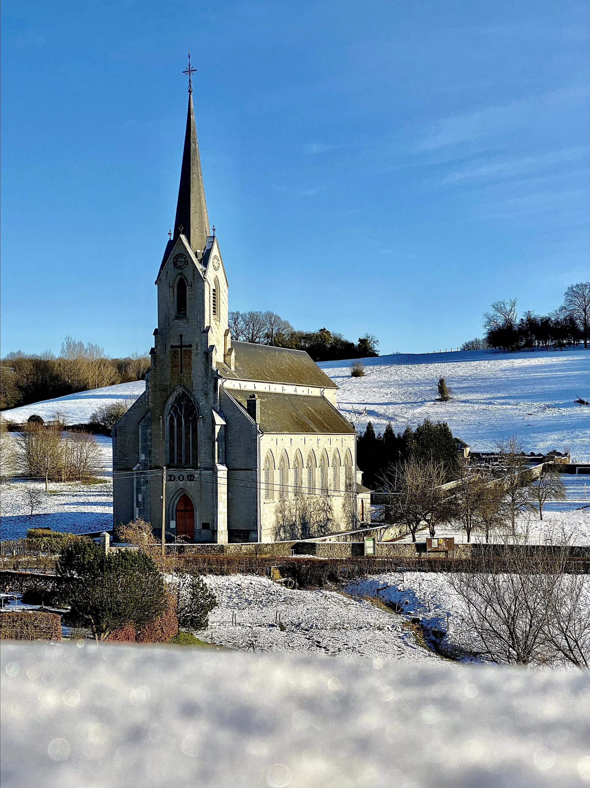 Photo showing: Weillen church - Winter 2020-2021