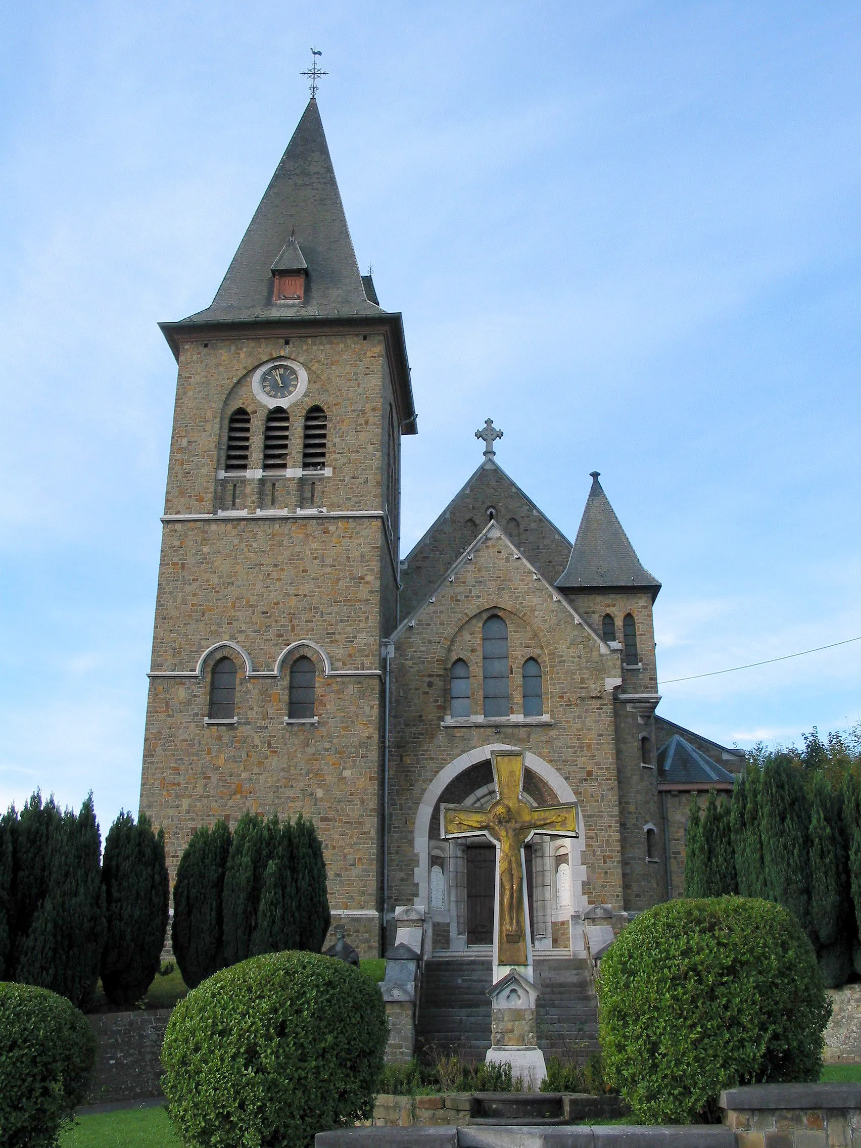 Photo showing: Bas-Oha (Belgium), the St. Lambert church.