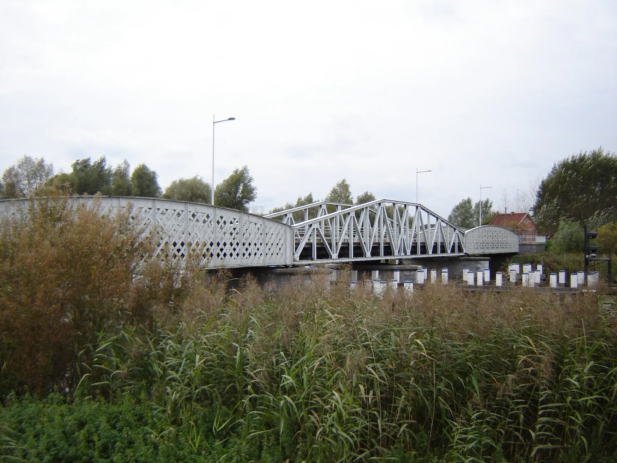 Photo showing: The Mirabrug bridge in Hamme. Hamme, East Flanders, Belgium