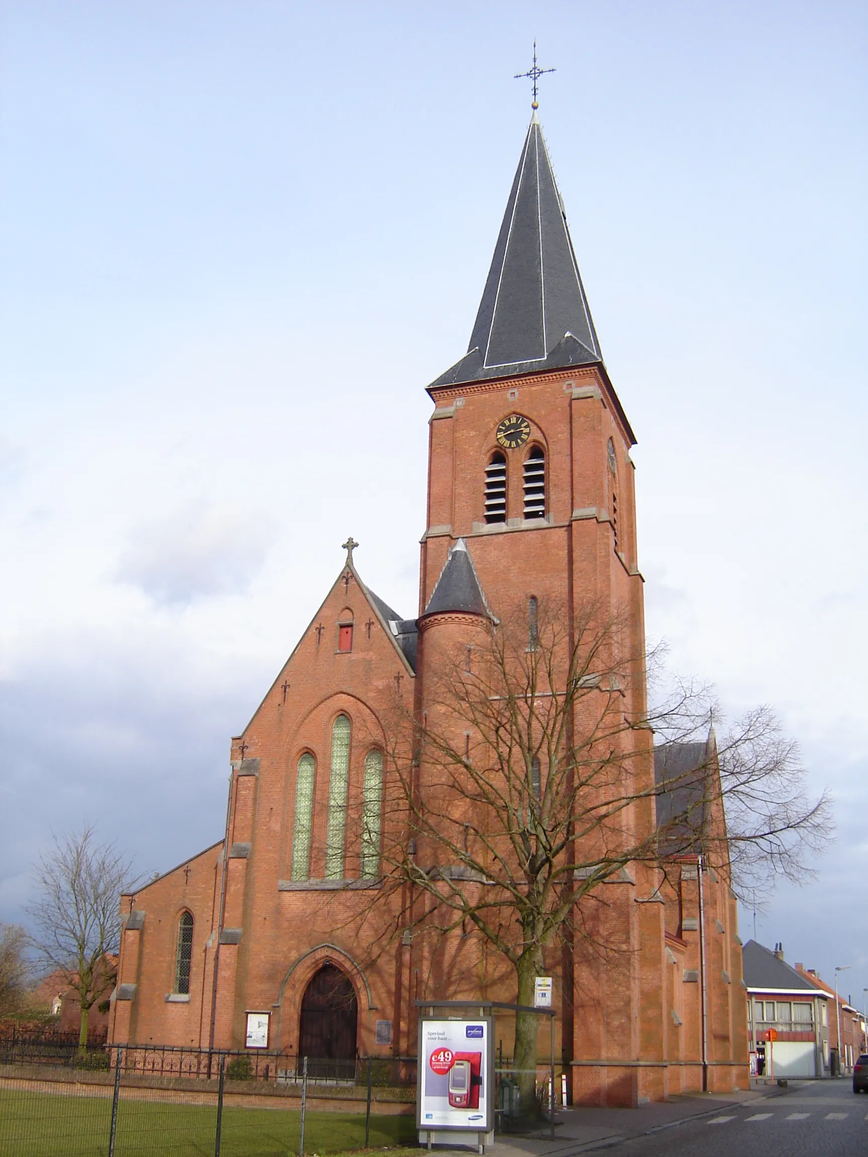 Photo showing: Church of Saint Job in Puivelde. Puivelde, Belsele, Sint-Niklaas, East Flanders, Belgium