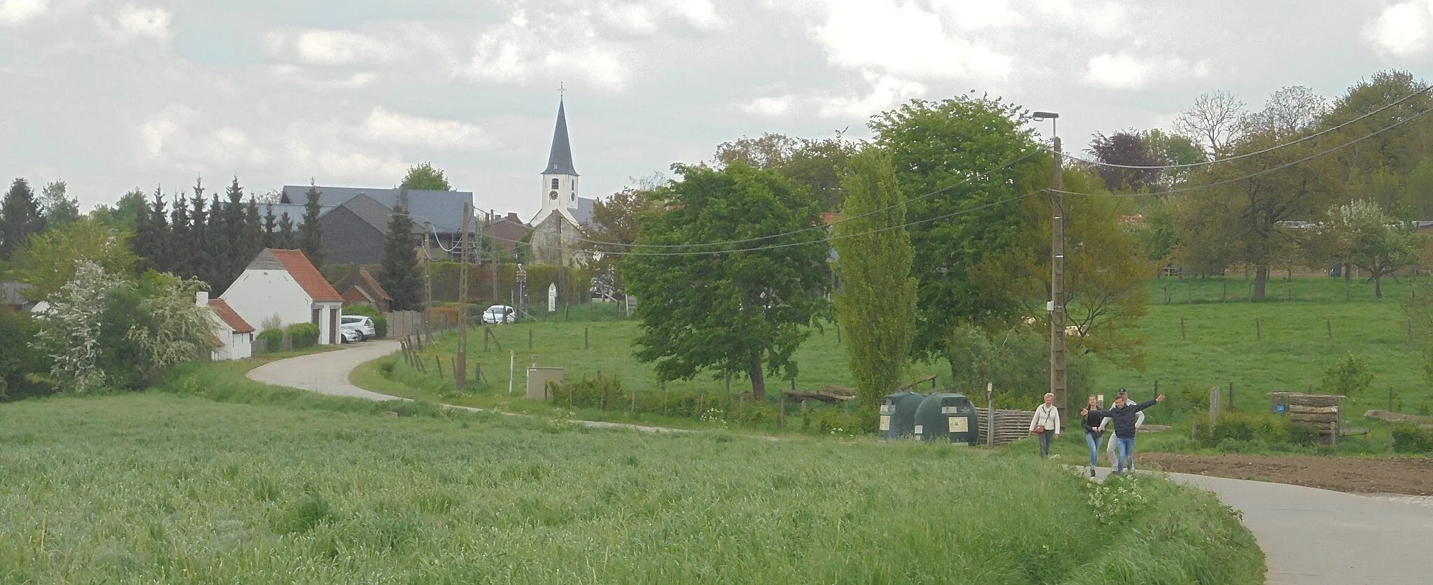 Photo showing: Zicht op Sint-Kornelis-Horebeke met zijn gelijknamige kerk - deelgemeente van Horebeke - Oost-Vlaanderen-België