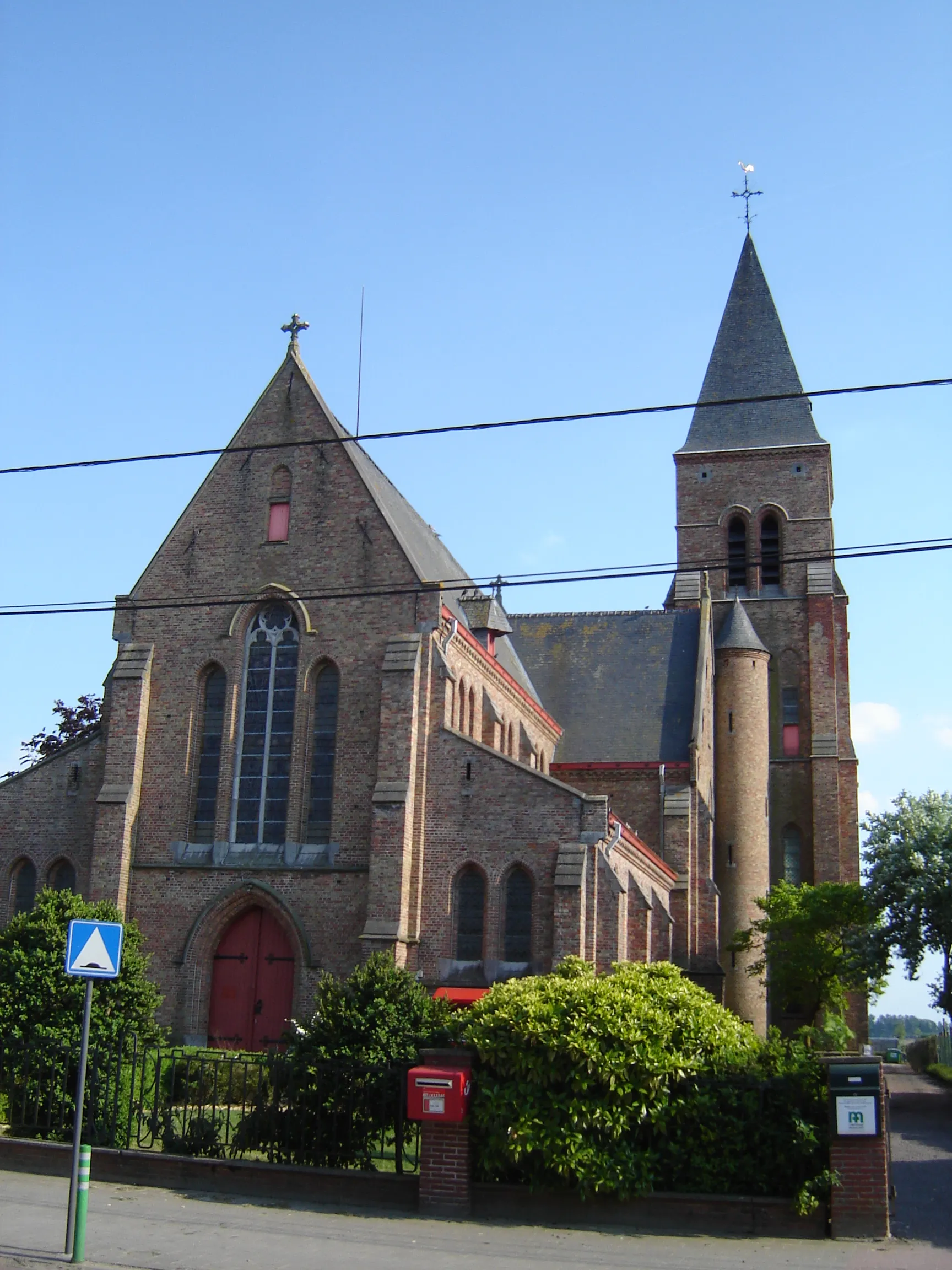 Photo showing: Church of Our Lady Immaculate in 's Gravenjansdijk. 's Gravenjansdijk, Bassevelede, Assenede, East Flanders, Belgium