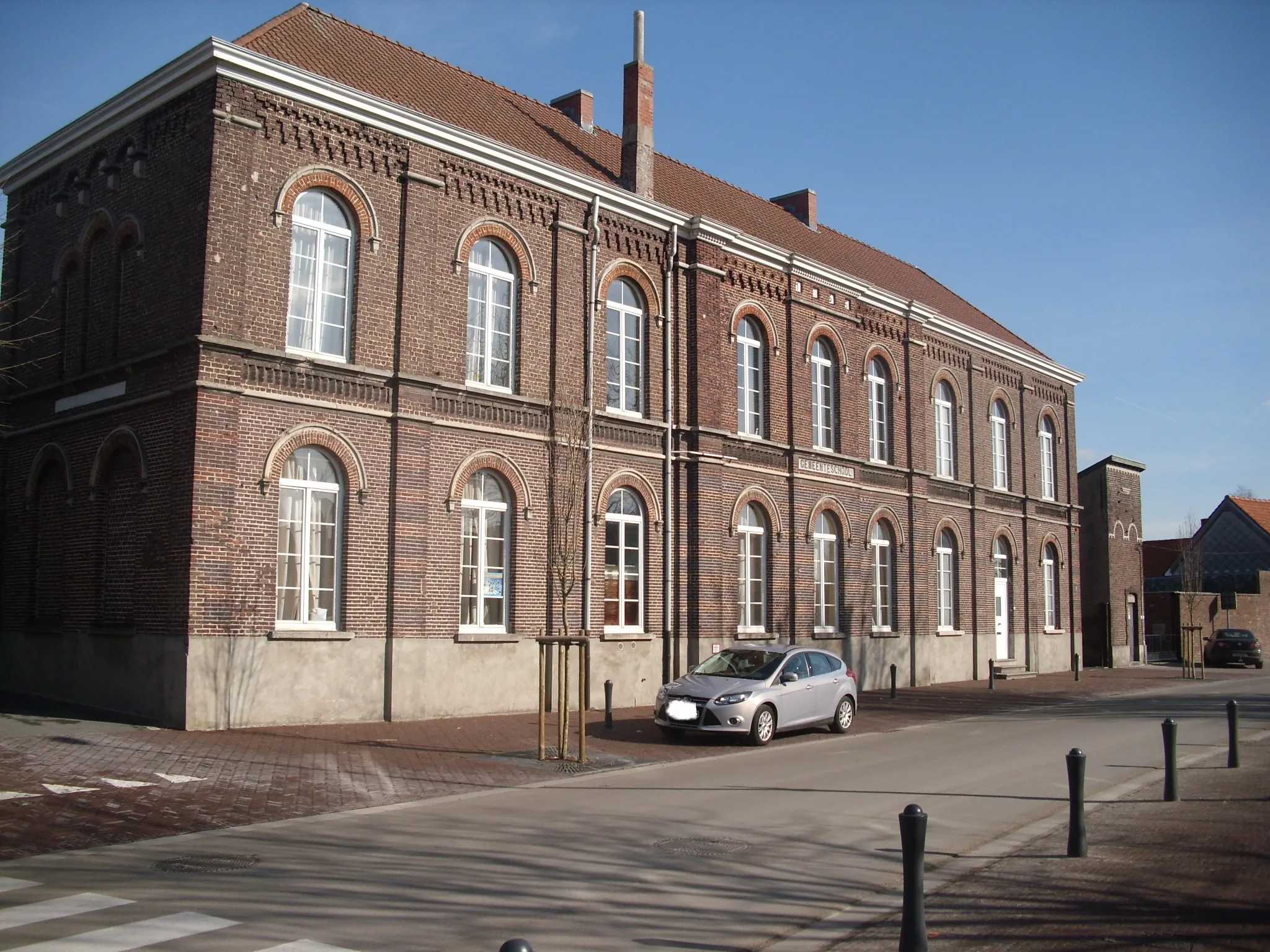 Photo showing: Gemeenteschool in Machelen aan de Leie - Zulte - Oost-Vlaanderen - België
