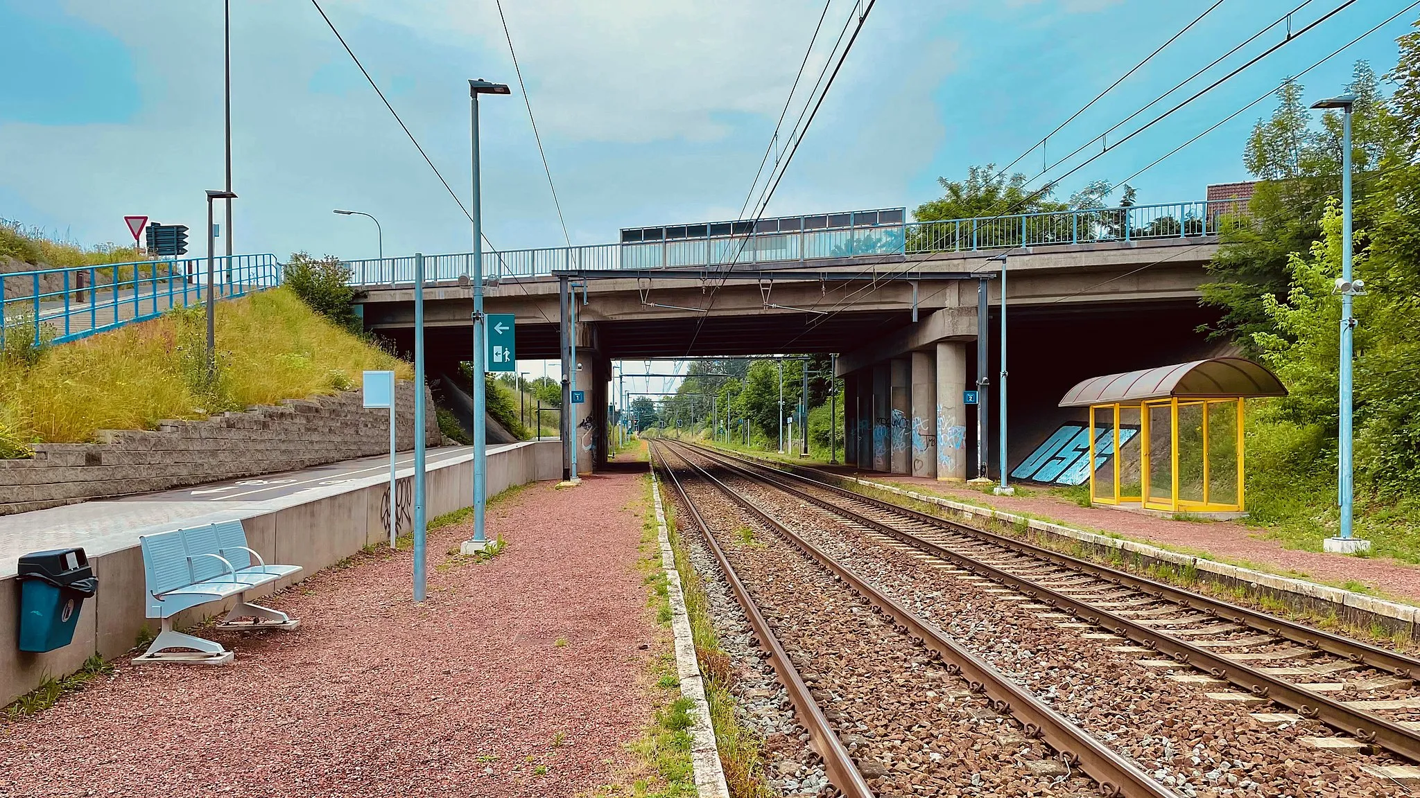 Photo showing: Station Zellik Perron