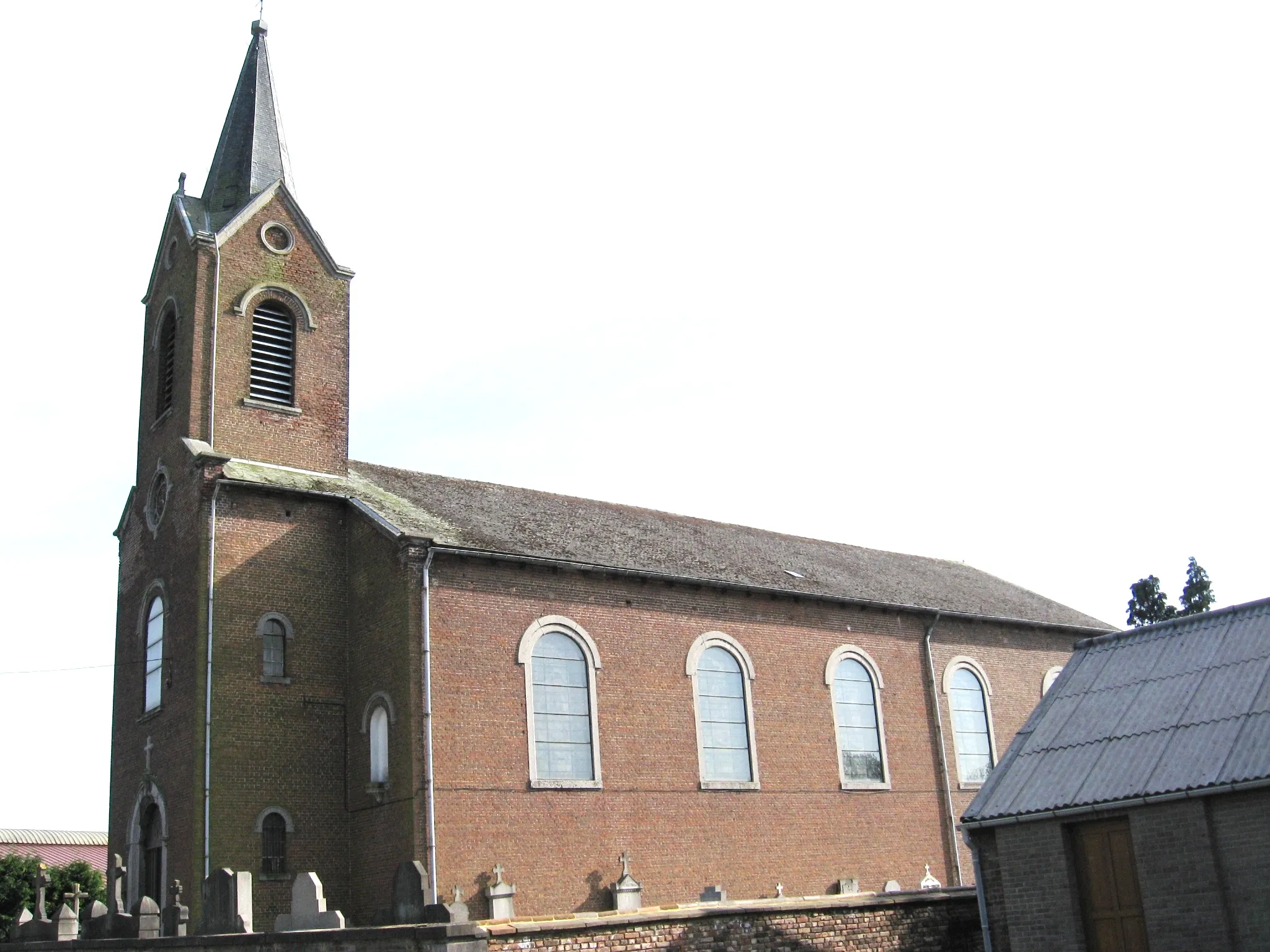 Photo showing: Church of Saint Lawrence in Cras-Avernas, Hannut, Liège, Belgium
