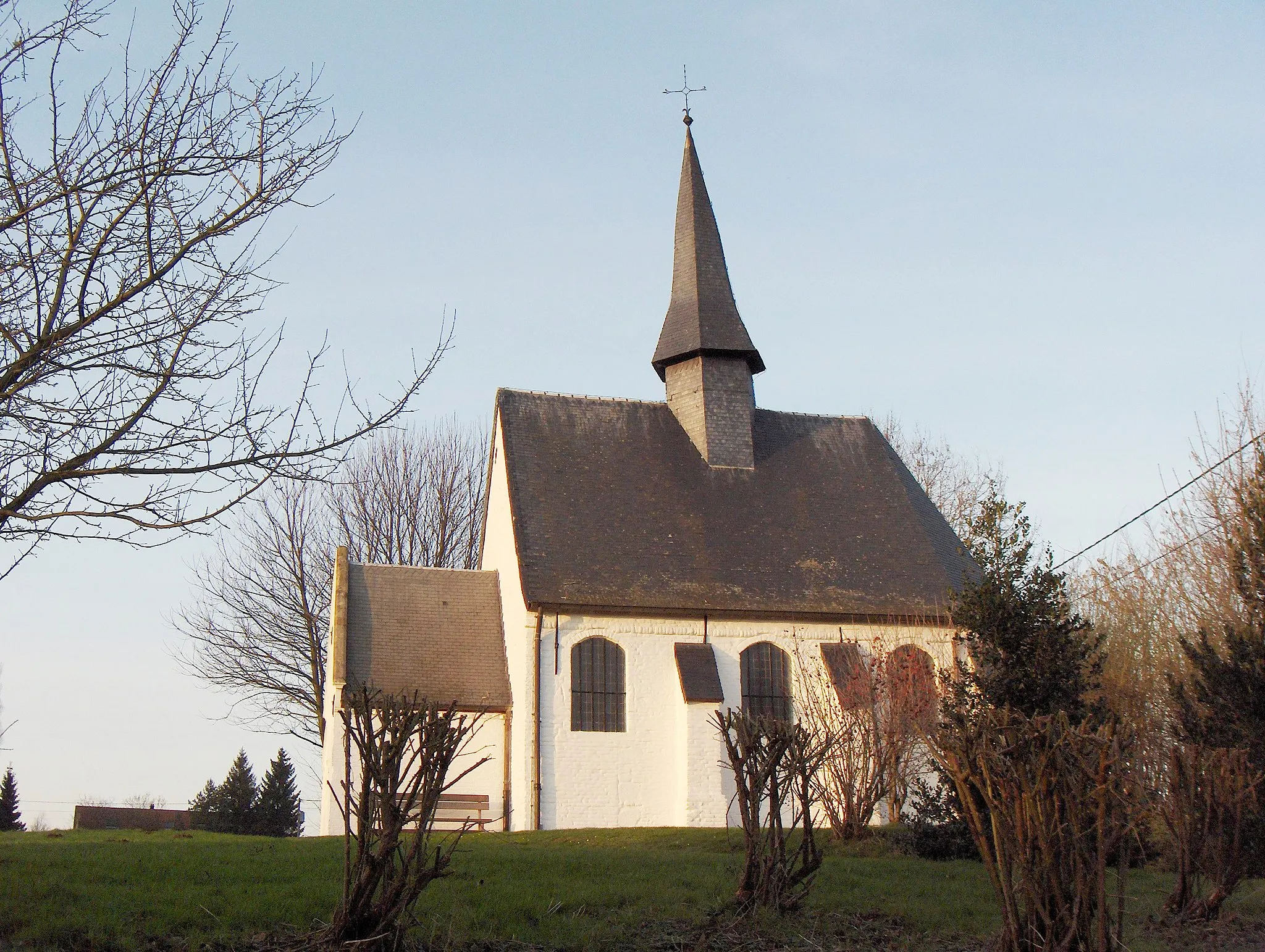 Photo showing: Gooik, Ortsteil Strijland (Belgien, Prov. Fläm. Brabant), Woestijnkapel (Kapelle der Öde), ca. 1600
