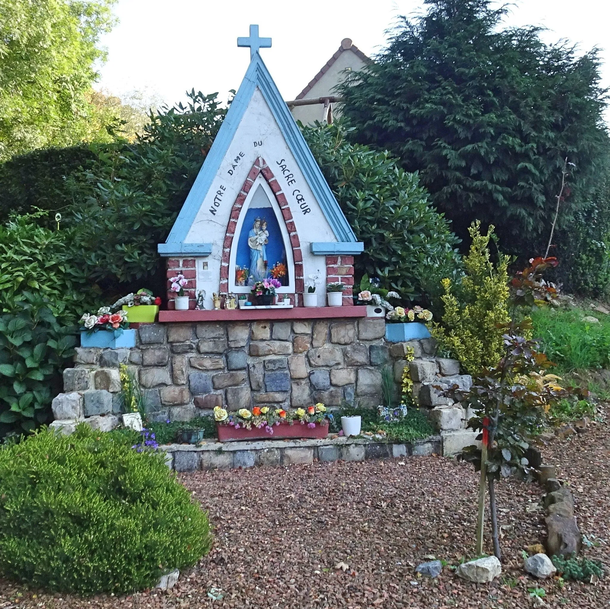 Photo showing: chapelle du Mont Kokereel N.D du Sacré Cœur Boeschepe en Flandre française. France.