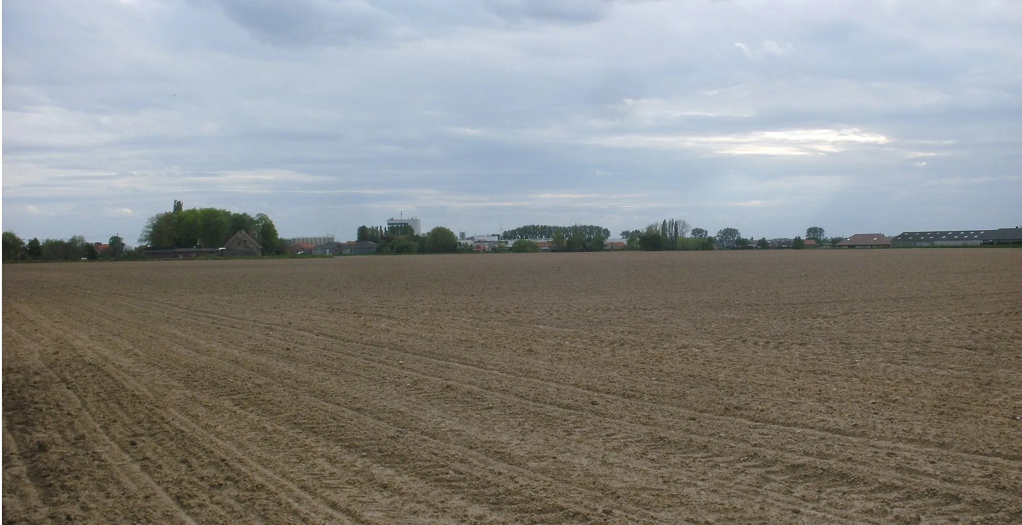 Photo showing: fields near Langemark German War Cemetery (Langemark-Poelkapelle, Belgium)