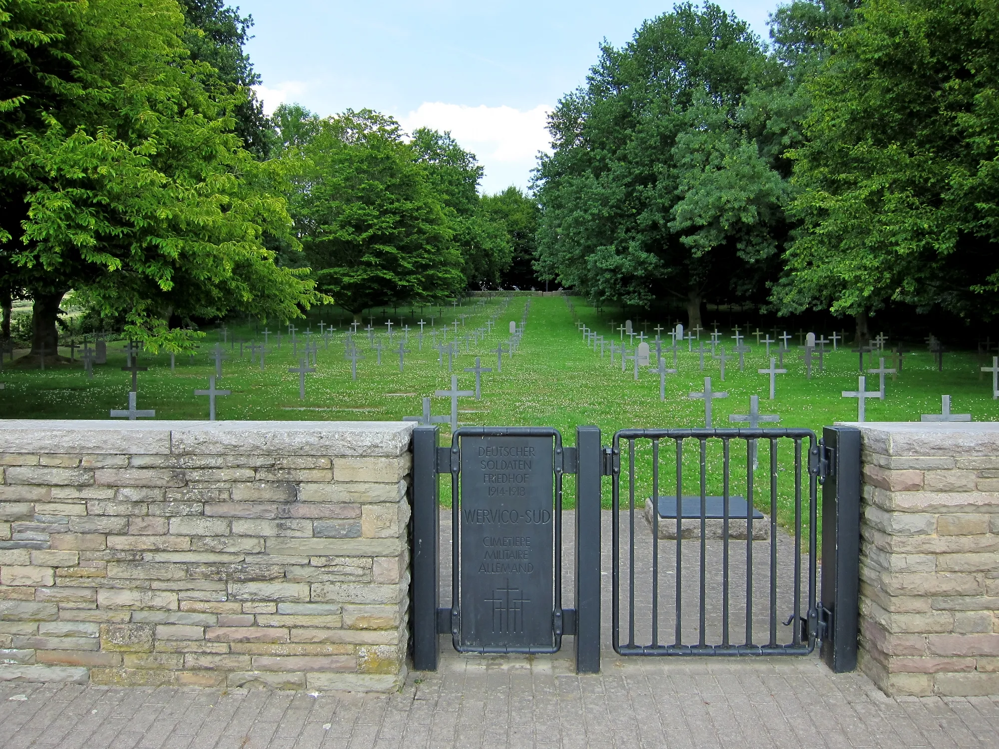 Photo showing: Le cimetière allemand de Wervicq-Sud (Nord).