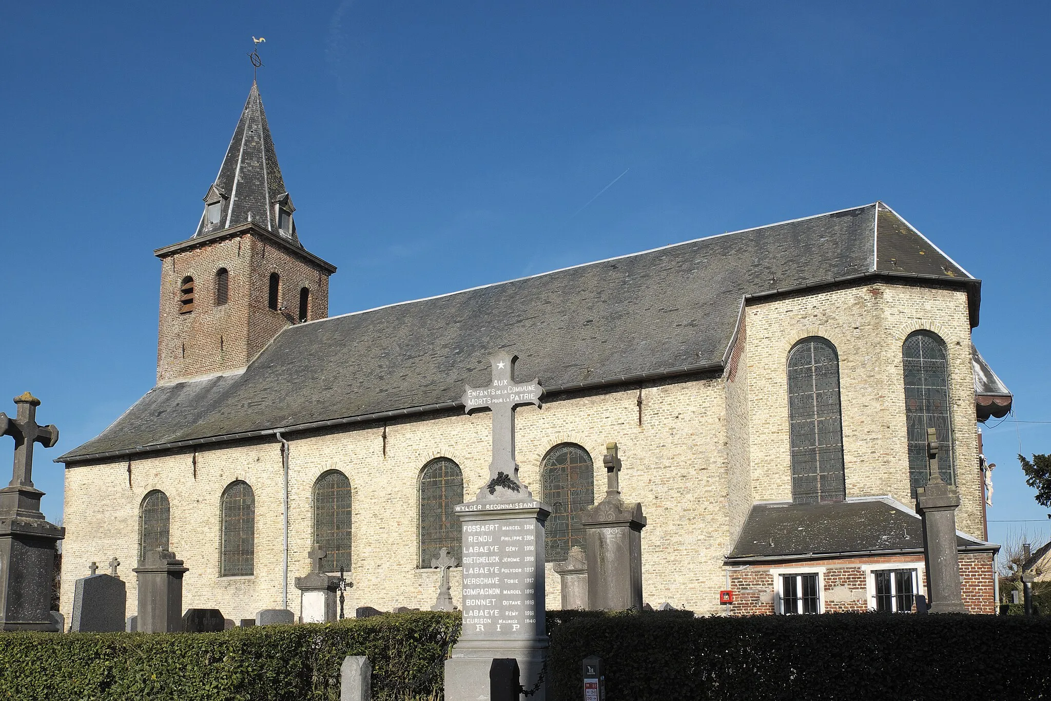 Photo showing: Kirche Saint-Martin in Wylder im Département Nord (Nord-Pas-de-Calais/Frankreich)