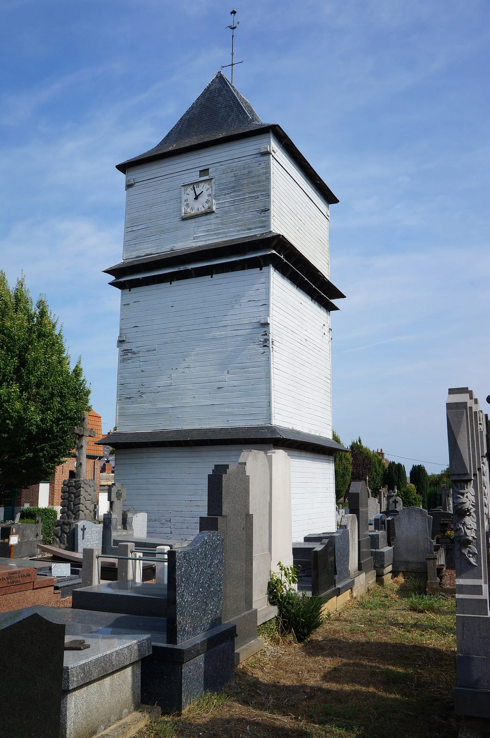 Photo showing: Le klockhuis de l'église Saint-Wulmar -Eecke Nord.- France.