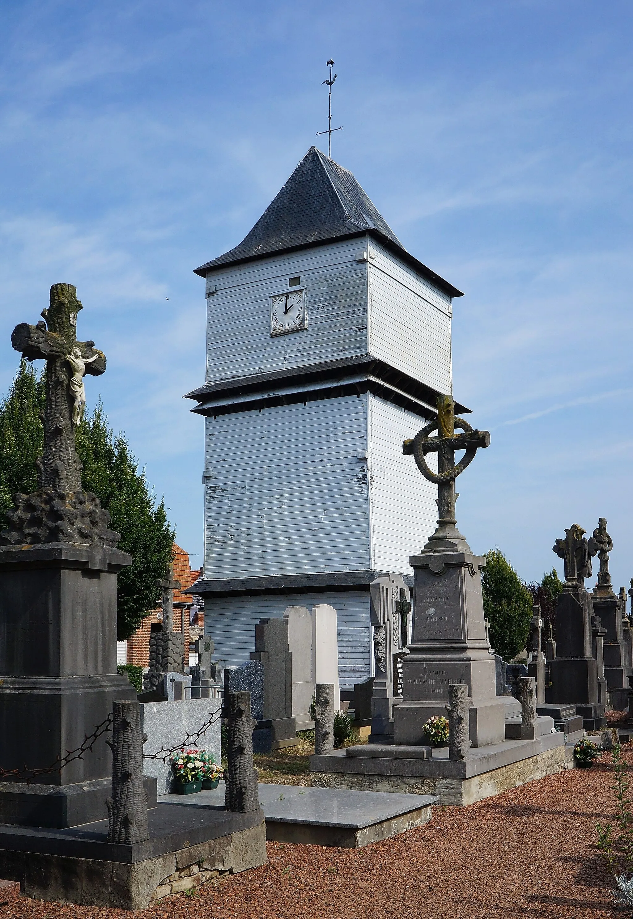 Photo showing: Le klockhuis de l'église Saint-Wulmar Eecke Nord.- France.