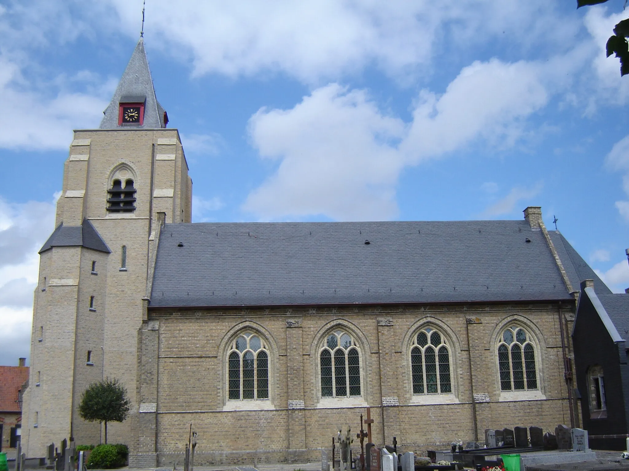 Photo showing: Church of Our Lady in Mannekensvere. Mannekensvere, Middelkerke, West Flanders, Belgium