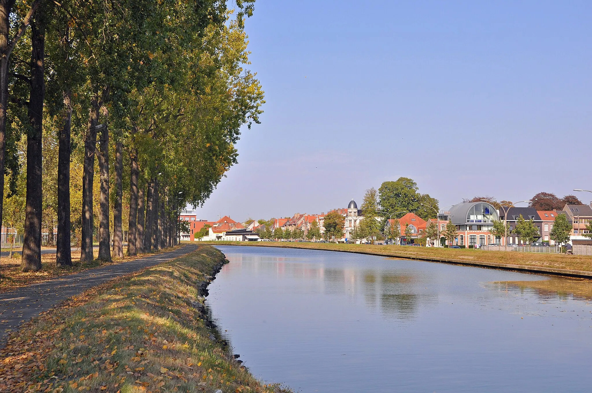 Photo showing: Bruges (Belgium): Ghent Canal at Steenbrugge