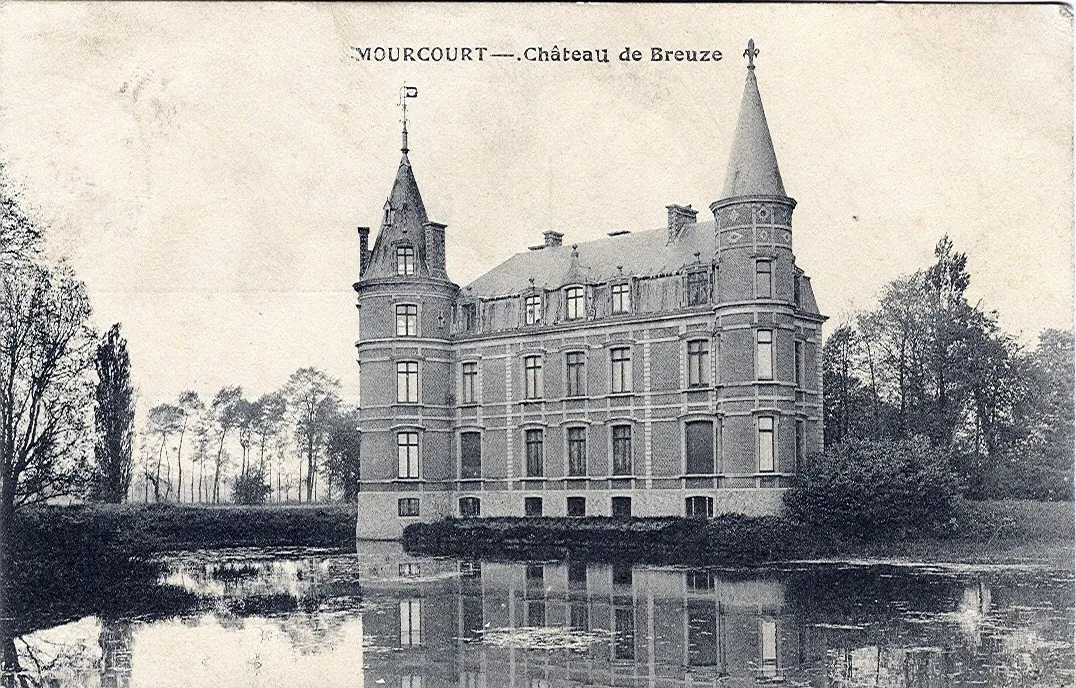 Photo showing: Postcard, dated 9.6.1917. Title: "Mourcourt - Breuze Castle".