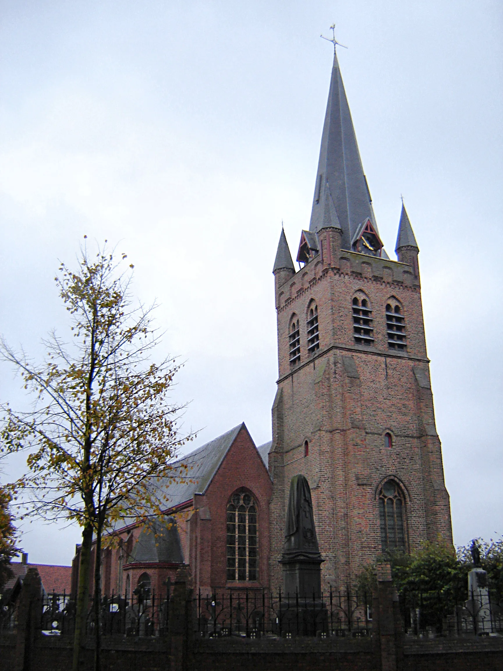 Photo showing: Church of Saint Maurice in Varsenare. Varsenare, Jabbeke, West Flanders, Belgium