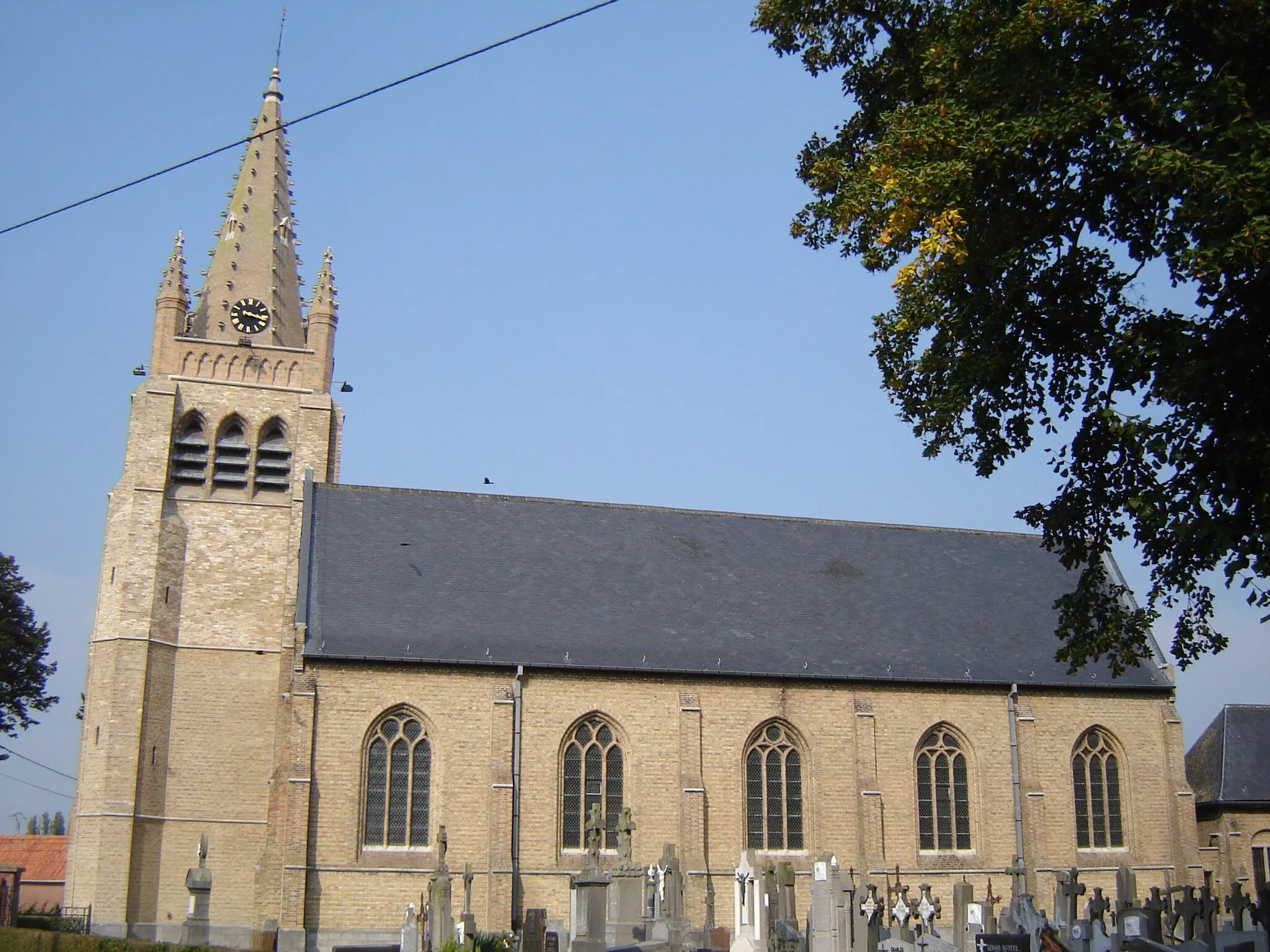 Photo showing: Church of Saint Leonard in Zuidschote. Zuidschote, Ieper, West Flanders, Belgium