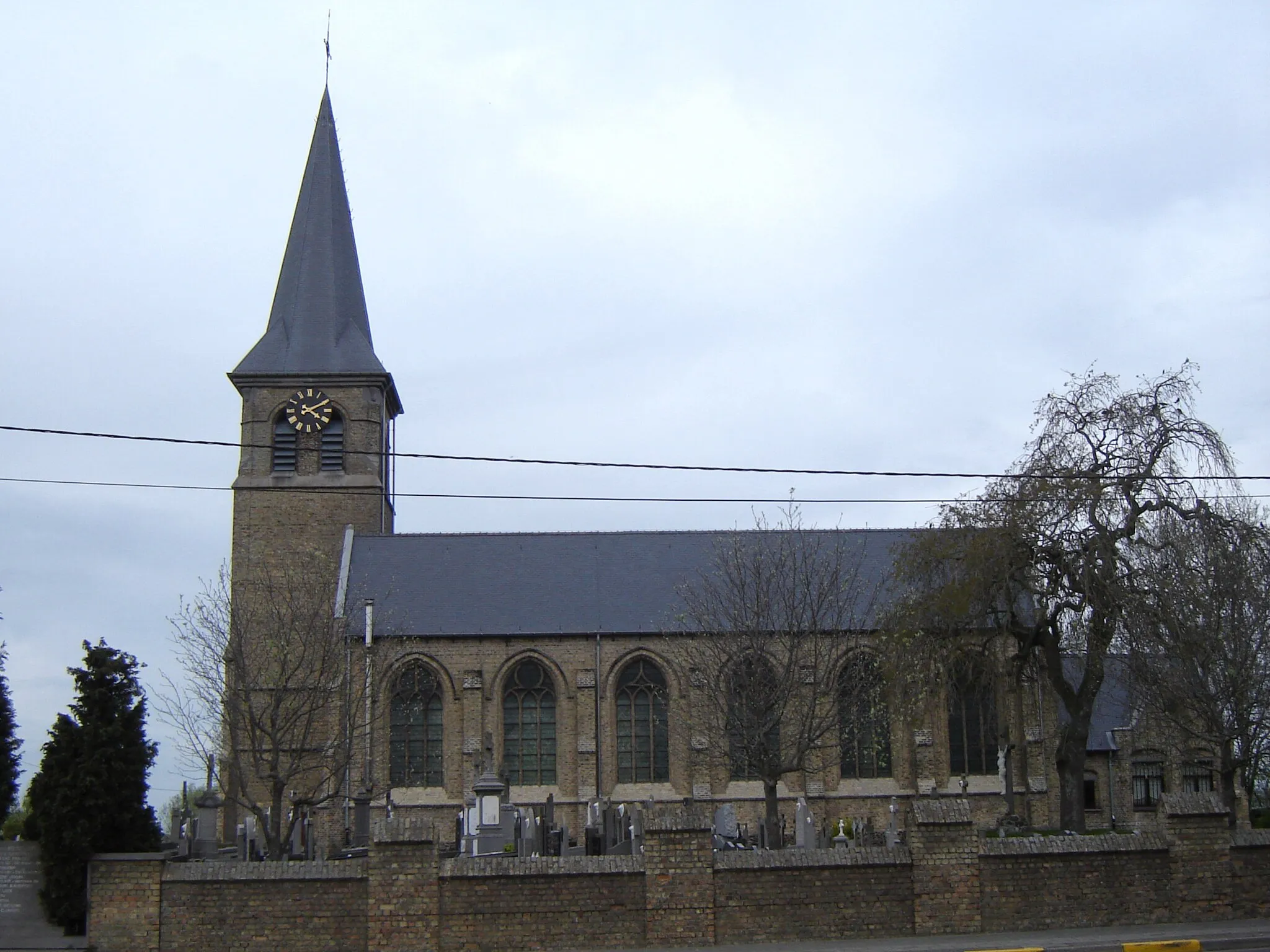 Photo showing: Church of Saint Barnabas in Noordschote. Noordschote, Lo-Reninge, West Flanders, Belgium