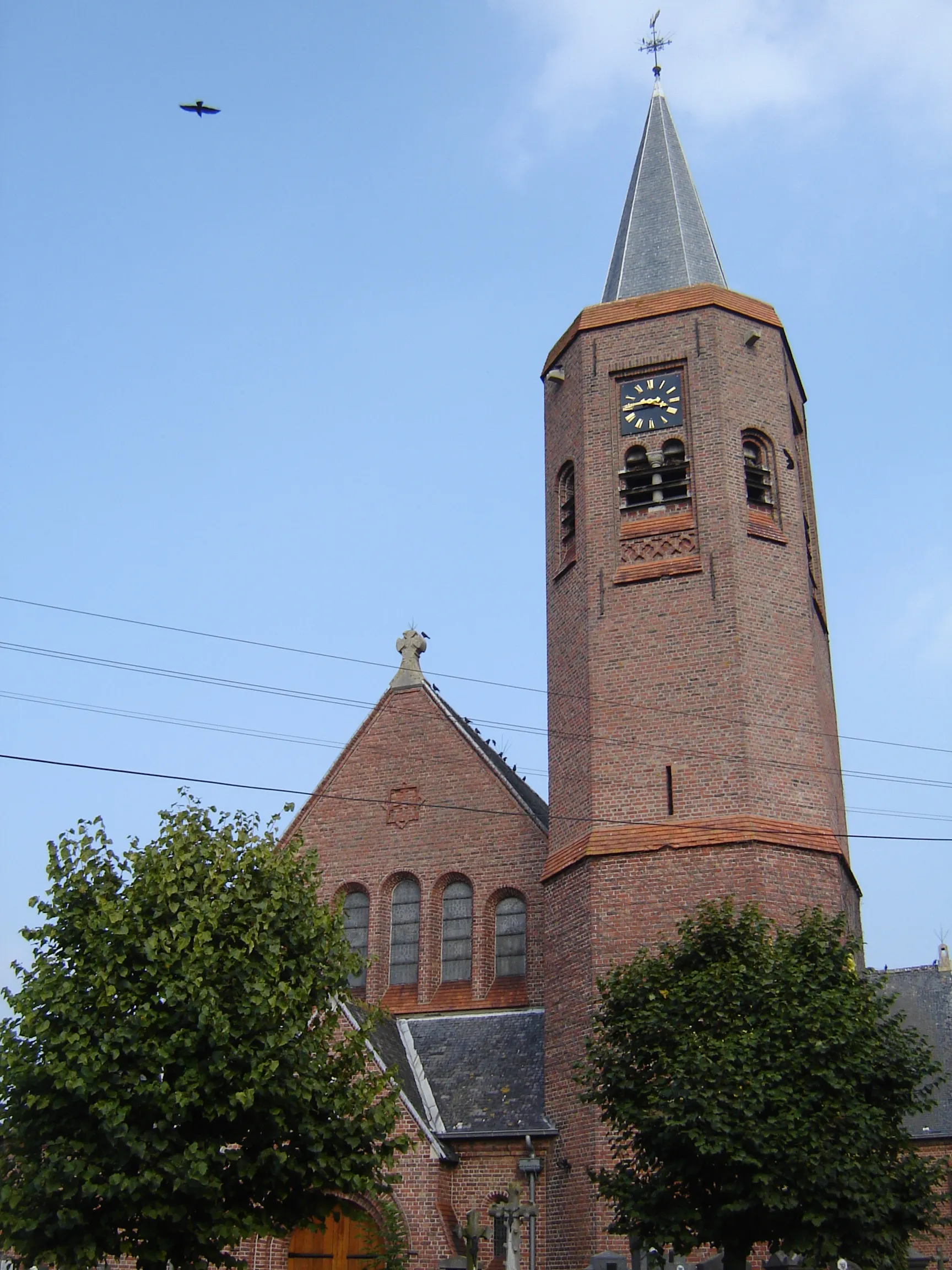 Photo showing: Church of Our Lady in Brielen. Brielen, Ieper, West Flanders, Belgium