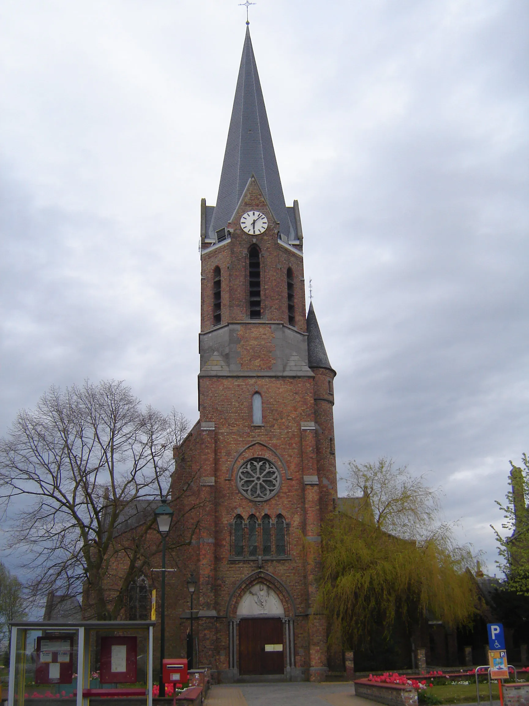 Photo showing: Church of Saint Eligius in Ten Brielen. Ten Brielen, Comines, Comines-Warneton, Hainaut, Belgium.