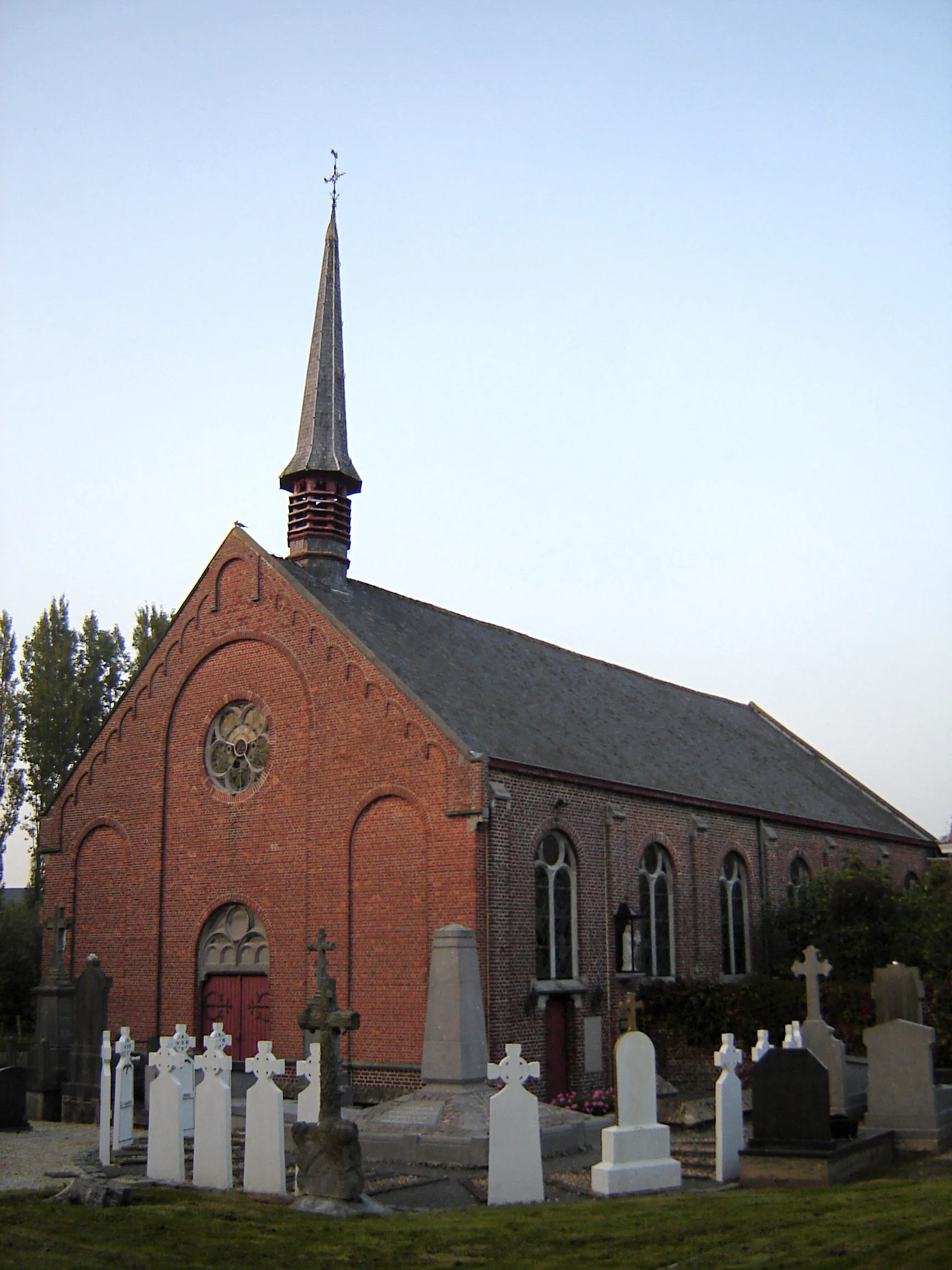 Photo showing: Church of Saint John in Sint-Jan-ter-Biezen. Sint-Jan-ter-Biezen, Poperinge, West Flanders, Belgium