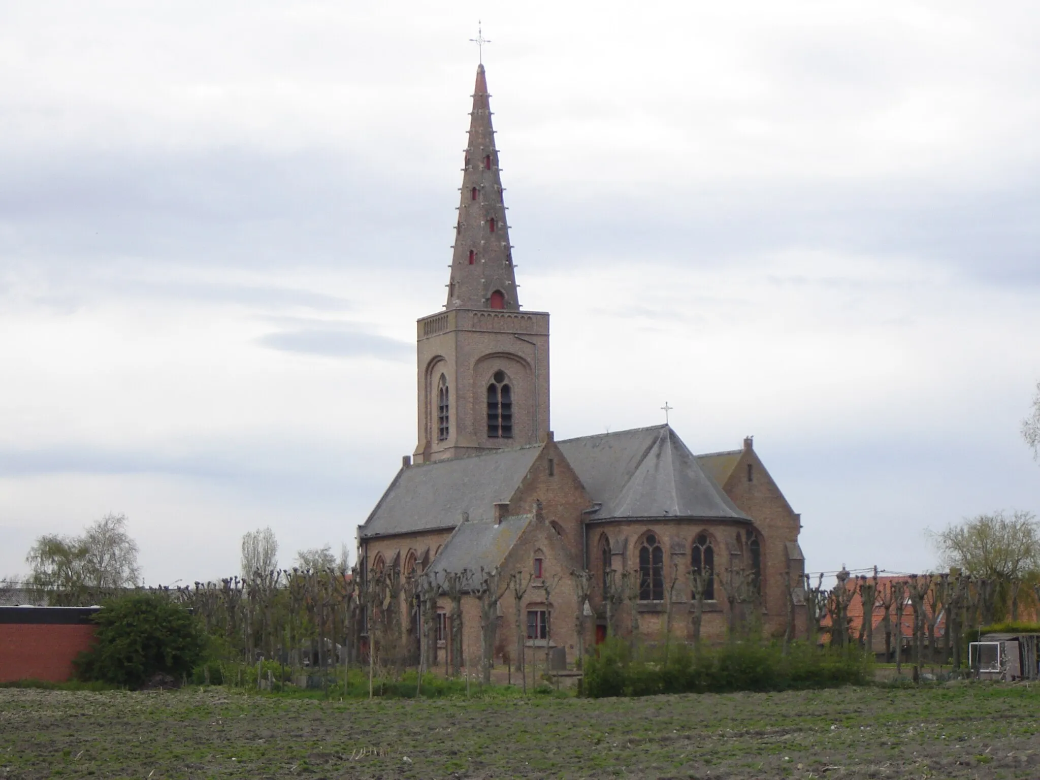 Photo showing: Church of Saint John Baptist in Oudekapelle. Oudekapelle, Diksmuide, West Flanders, Belgium