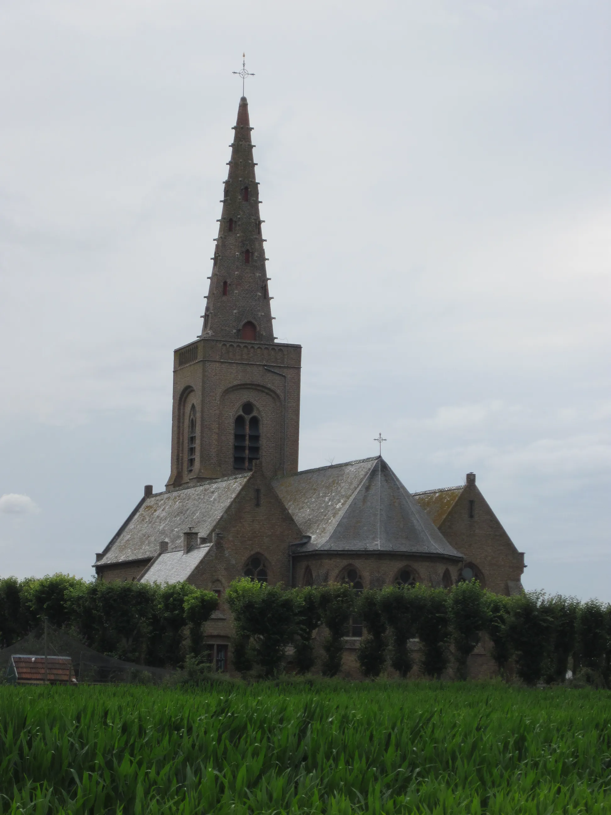 Photo showing: Church of Saint John Baptist in Oudekapelle, Belgium
