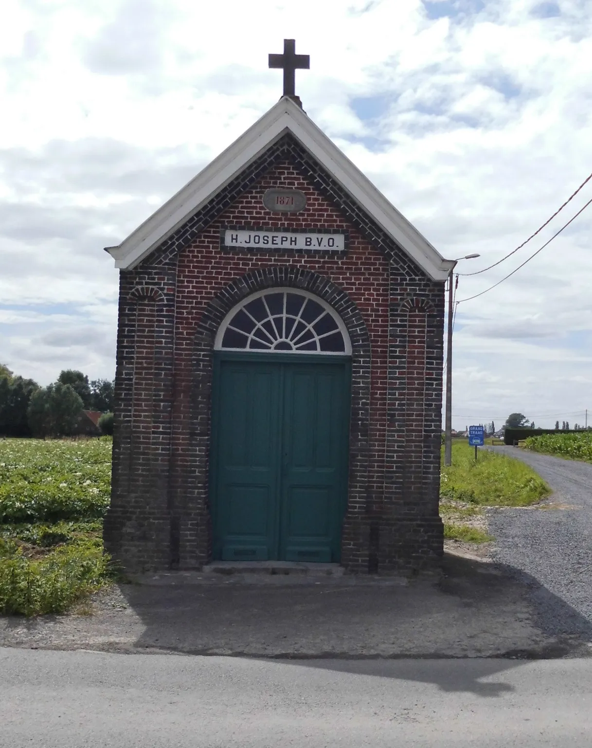 Photo showing: Heilige Jozefskapel - Oekensestraat - Sint-Eloois-Winkel - Ledegem - West-Vlaanderen - België