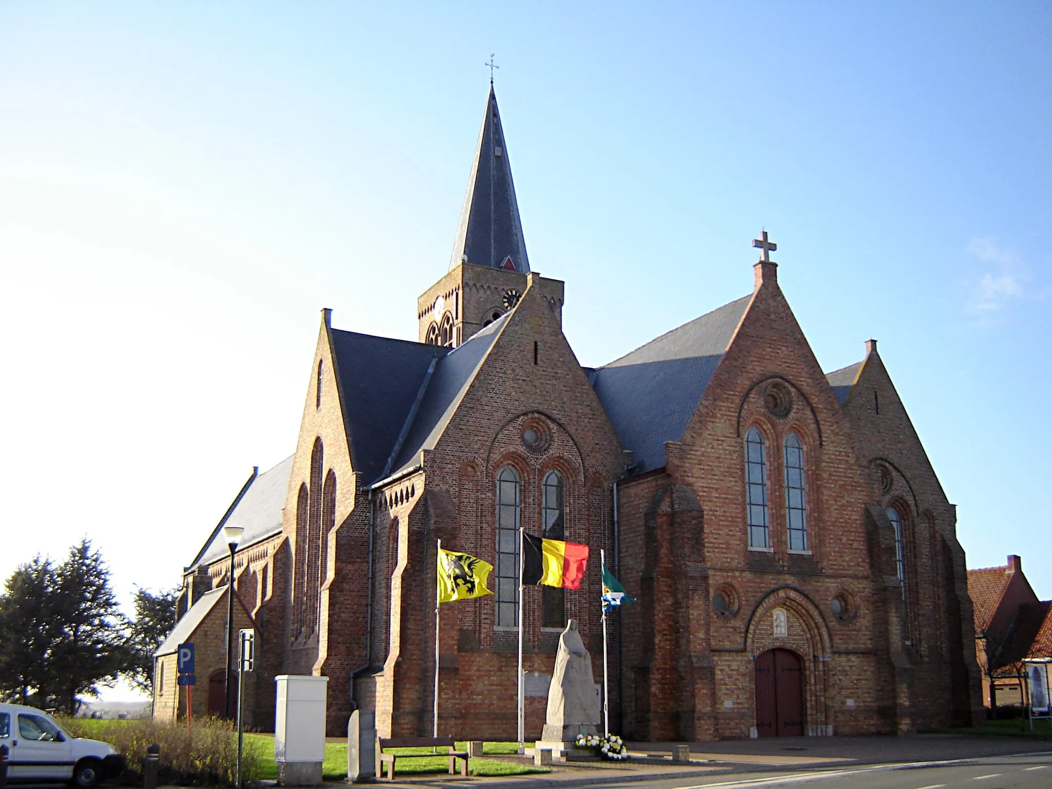 Photo showing: Church of Saint Lawrence in Klerken. Klerken, Houthulst, West Flanders, Belgium