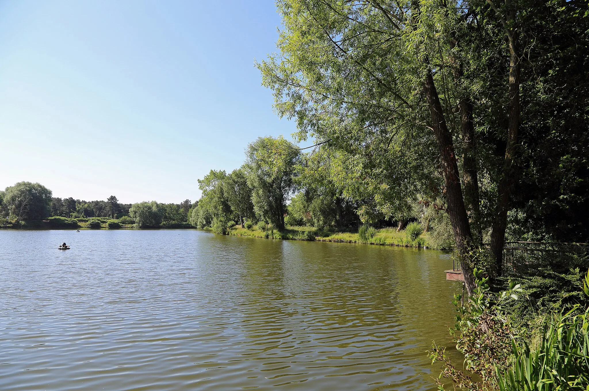 Photo showing: Snellegem (municipality of Jabbeke, Belgium): pond of the Boerenmolen