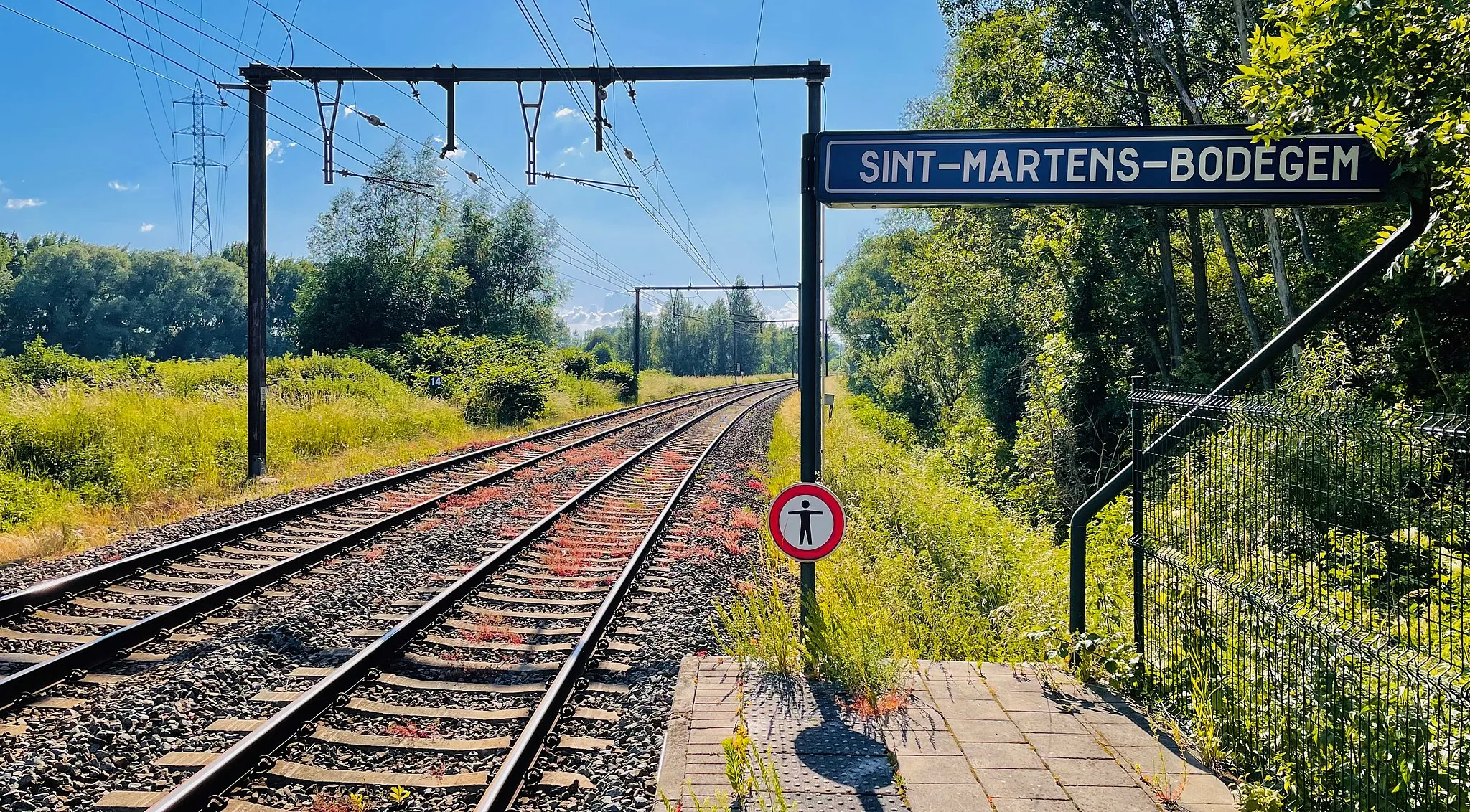 Photo showing: Station Sint-Martens-Bodegem Naam