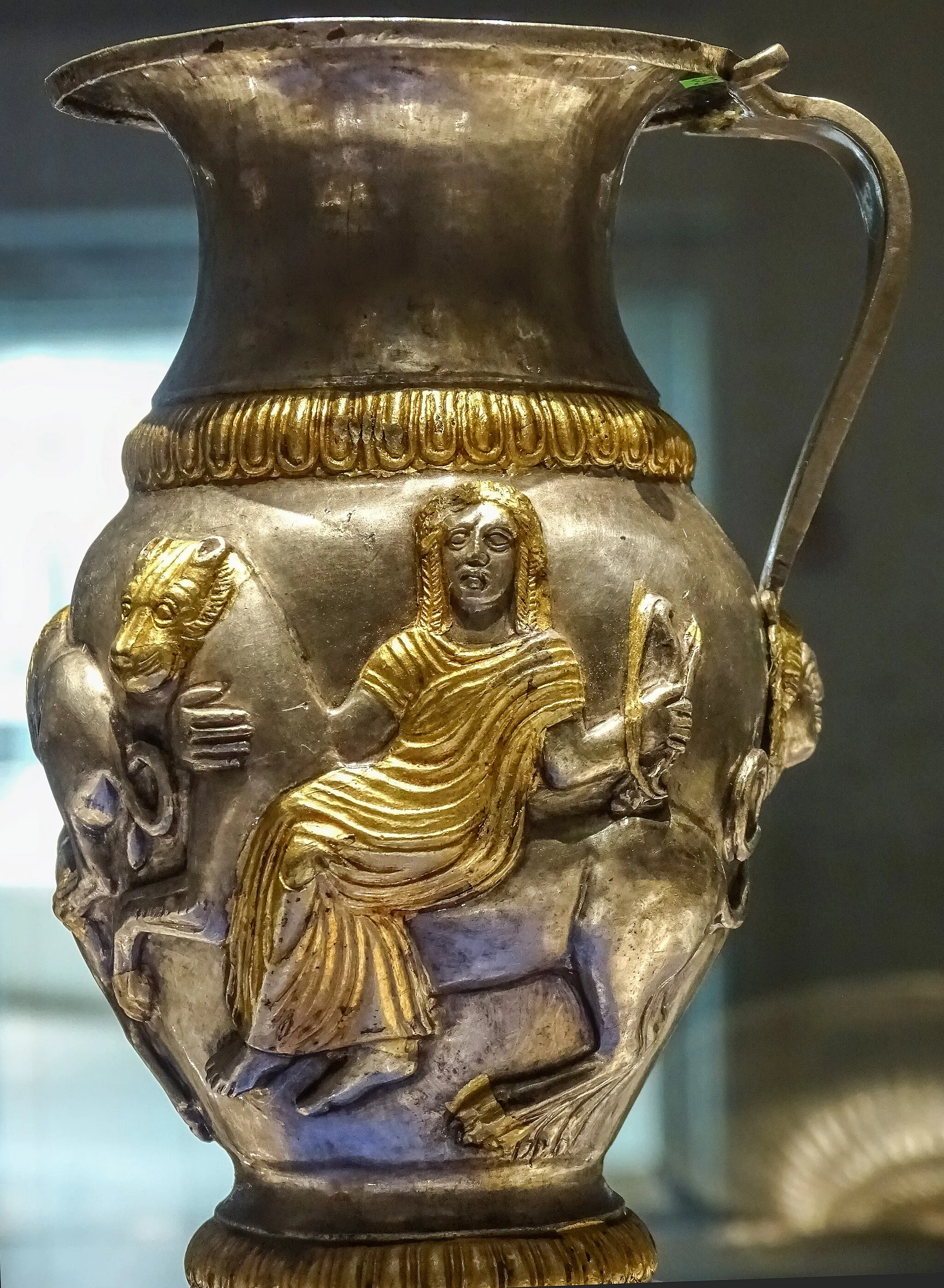 Photo showing: Thracian gilt silver pitcher Rogozen Treasure Vratsa Bulgaria