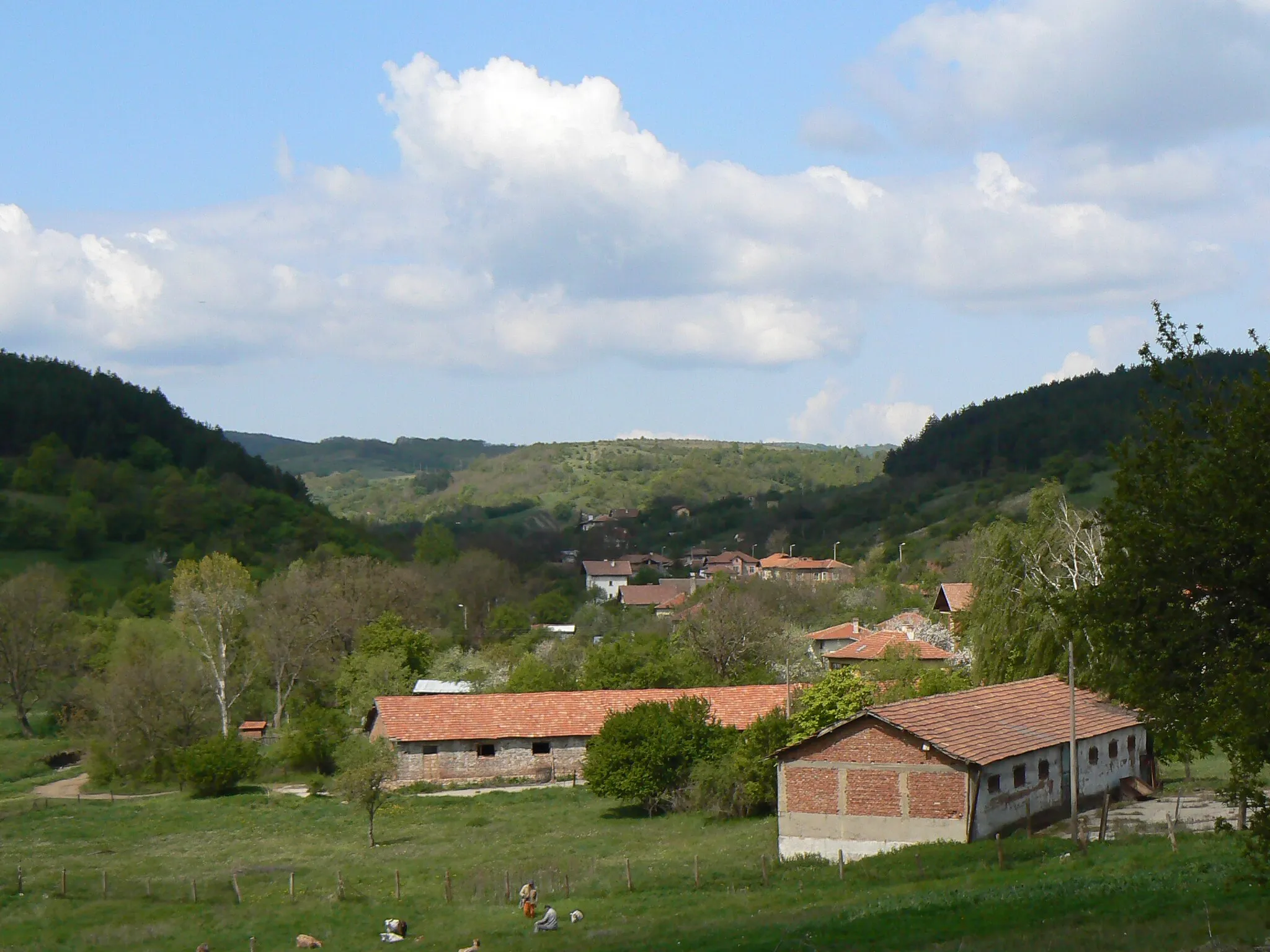 Photo showing: View towards village Leskovets, Pernik district, Bulgaria