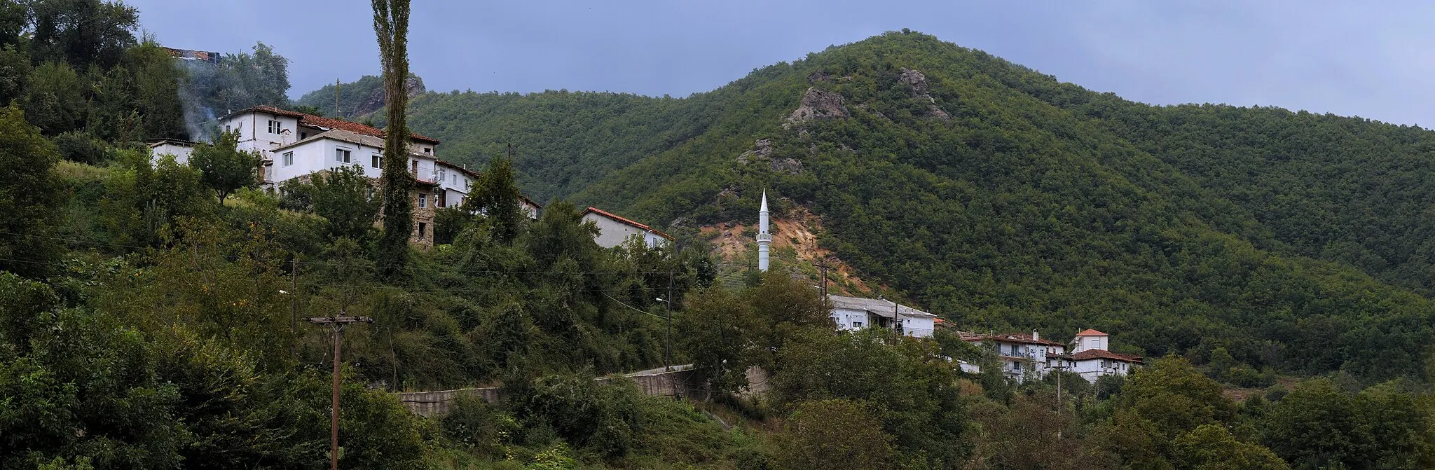 Photo showing: Panorama of Kato Thermes village, Xanthi Prefecture, Thrace, Greece.