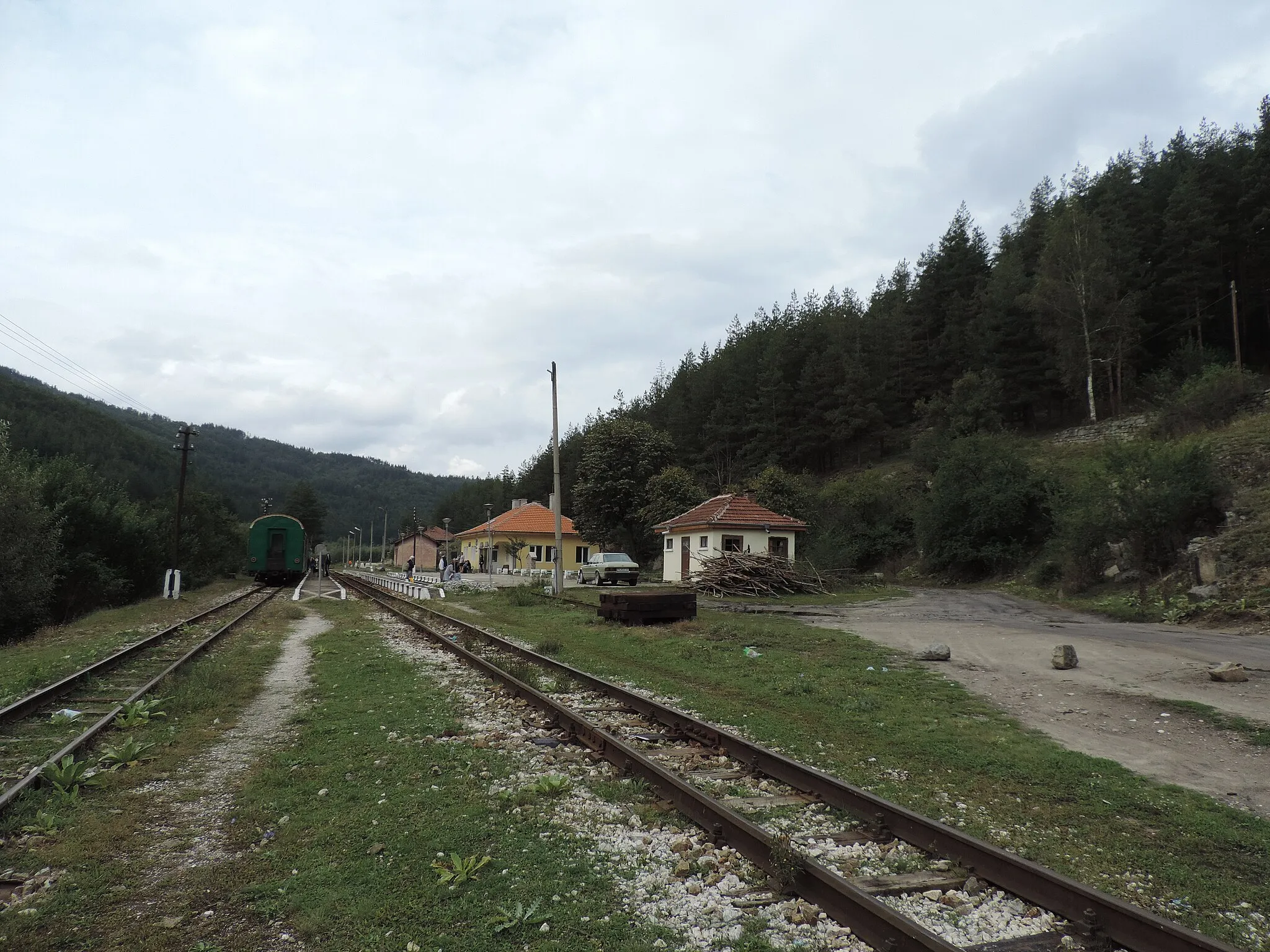 Photo showing: Train of Septemvri-Dobrinishte narrow gauge line, Bulgaria