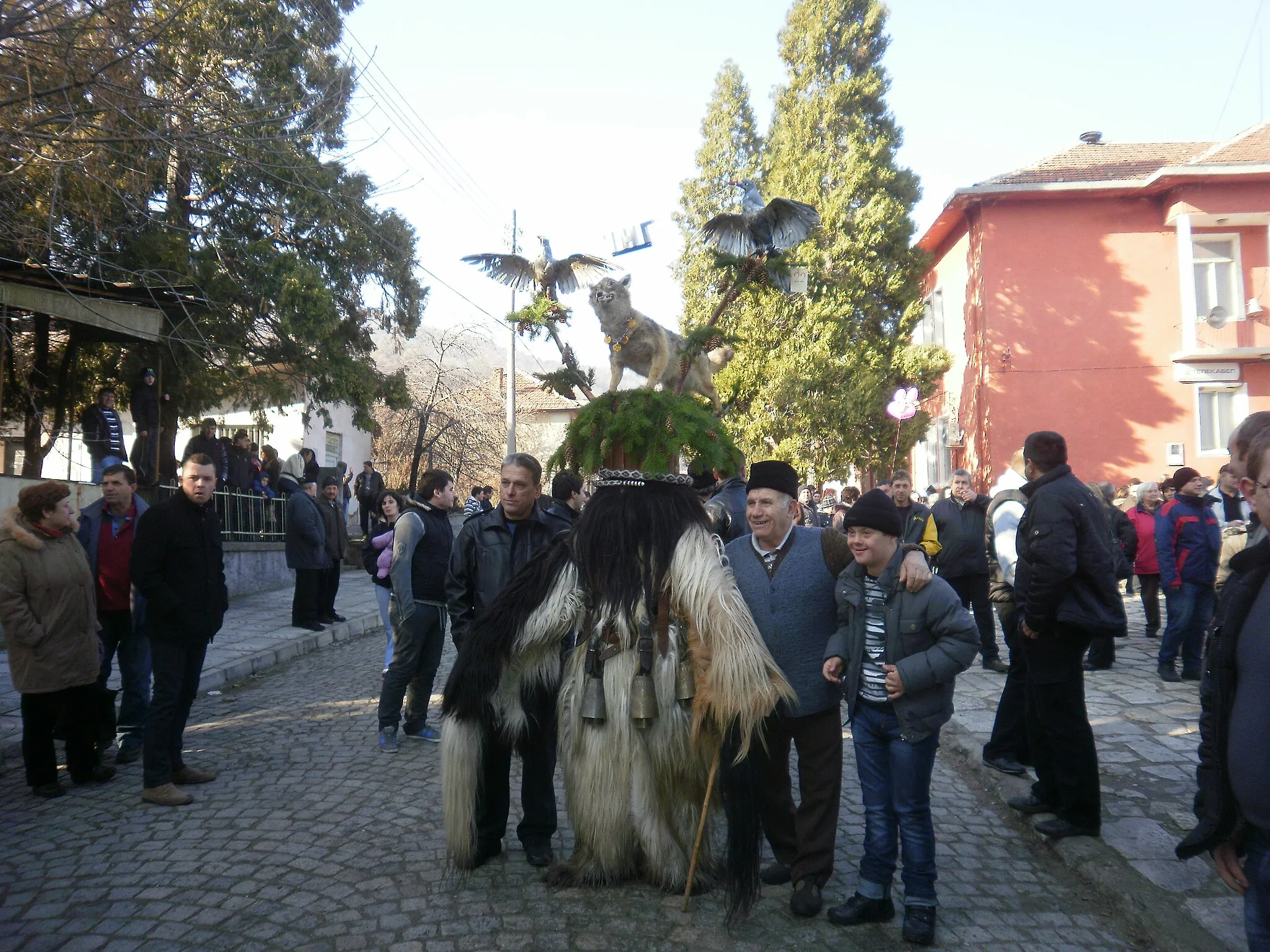 Photo showing: Kukeri in Varvara, Pazardzhik Province, Bulgaria, 01.01.2013.