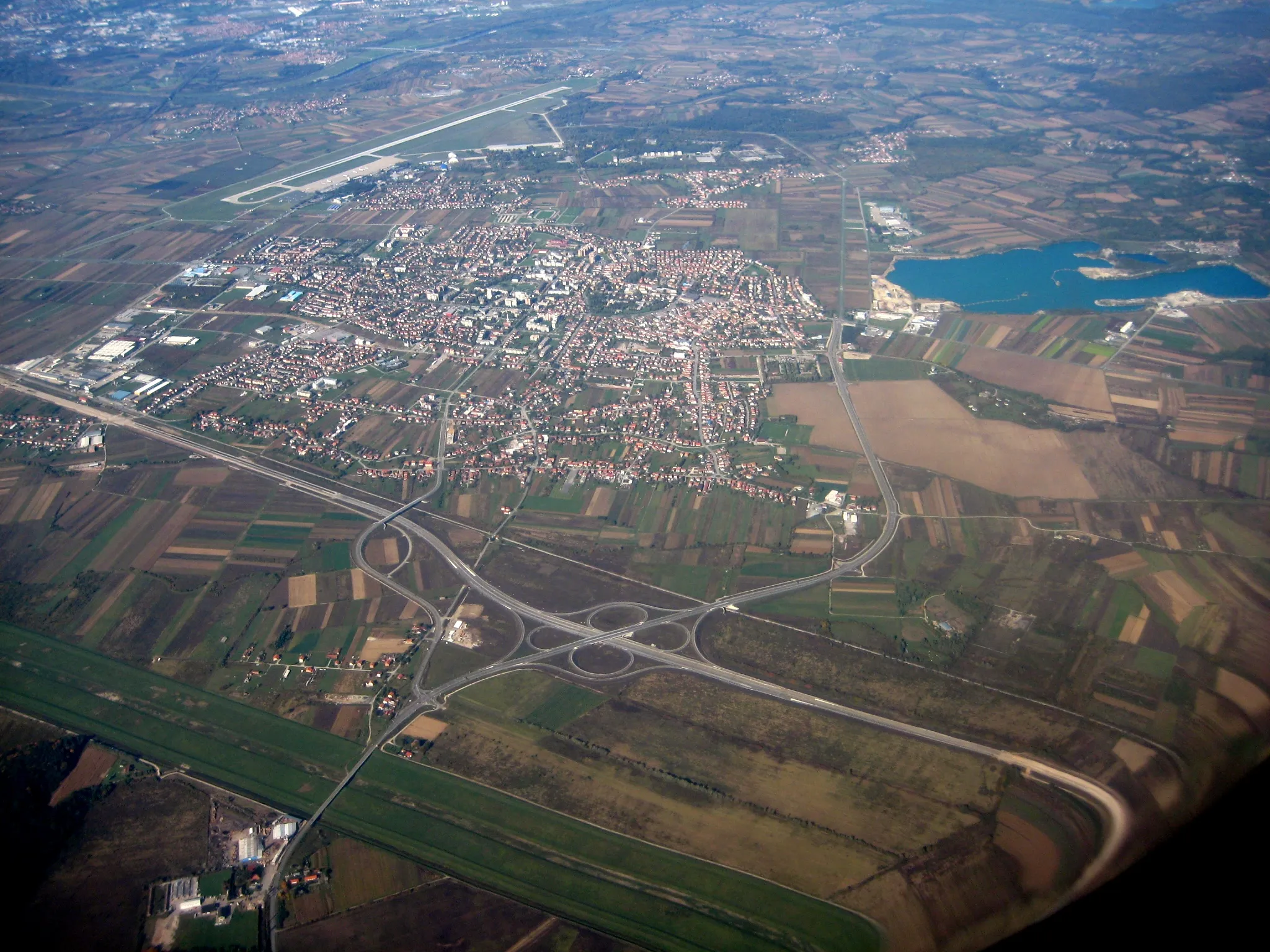 Photo showing: Velika Gorica from the air.