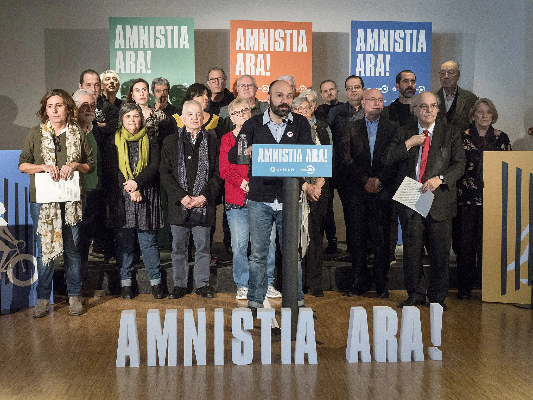 Photo showing: La plataforma Som el 80% presenta la campanya Amnistia ara

©dani codina/Òmnium