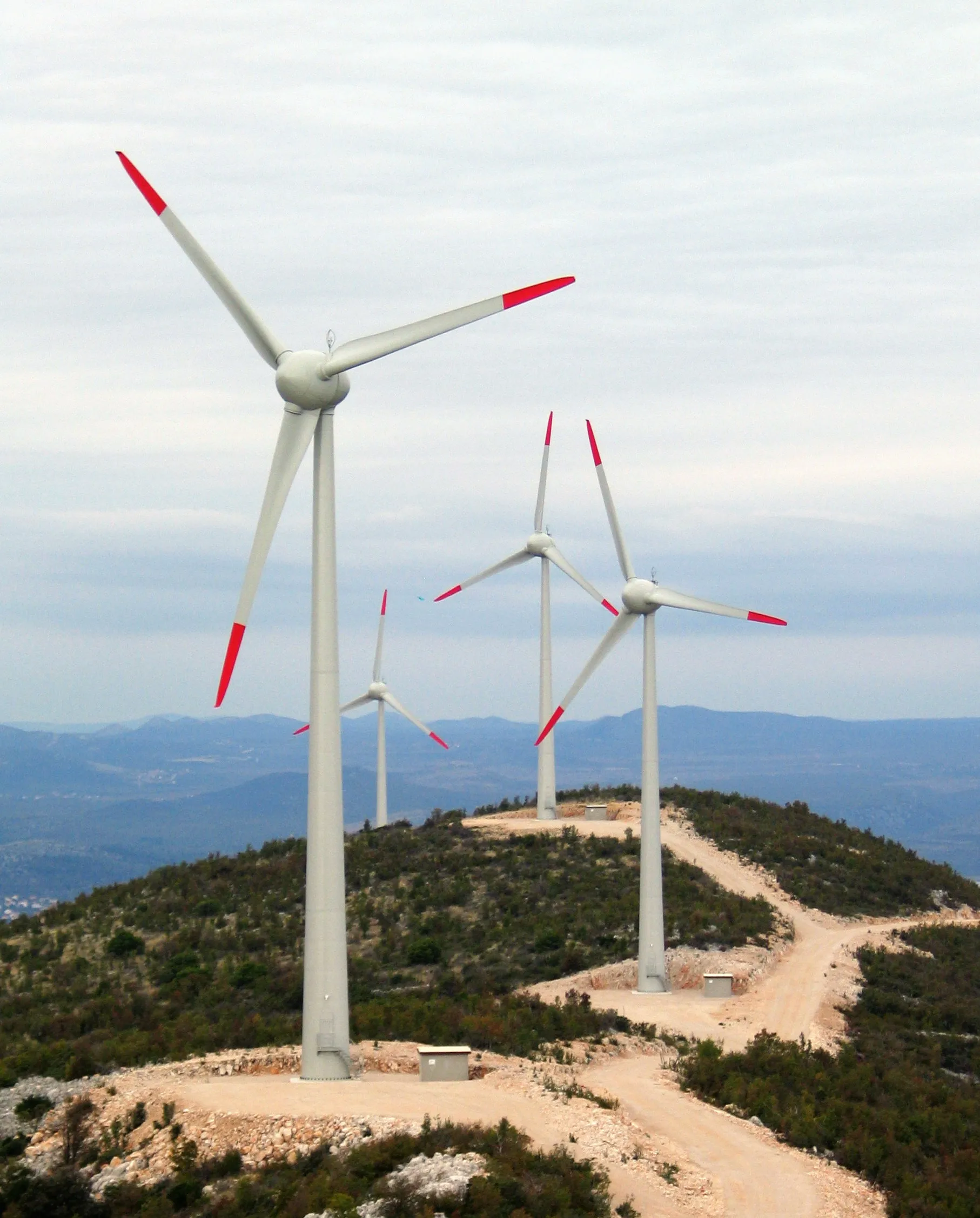 Photo showing: "Vjetroelektrana Trtar-Krtolin" wind farm near Šibenik, Croatia
