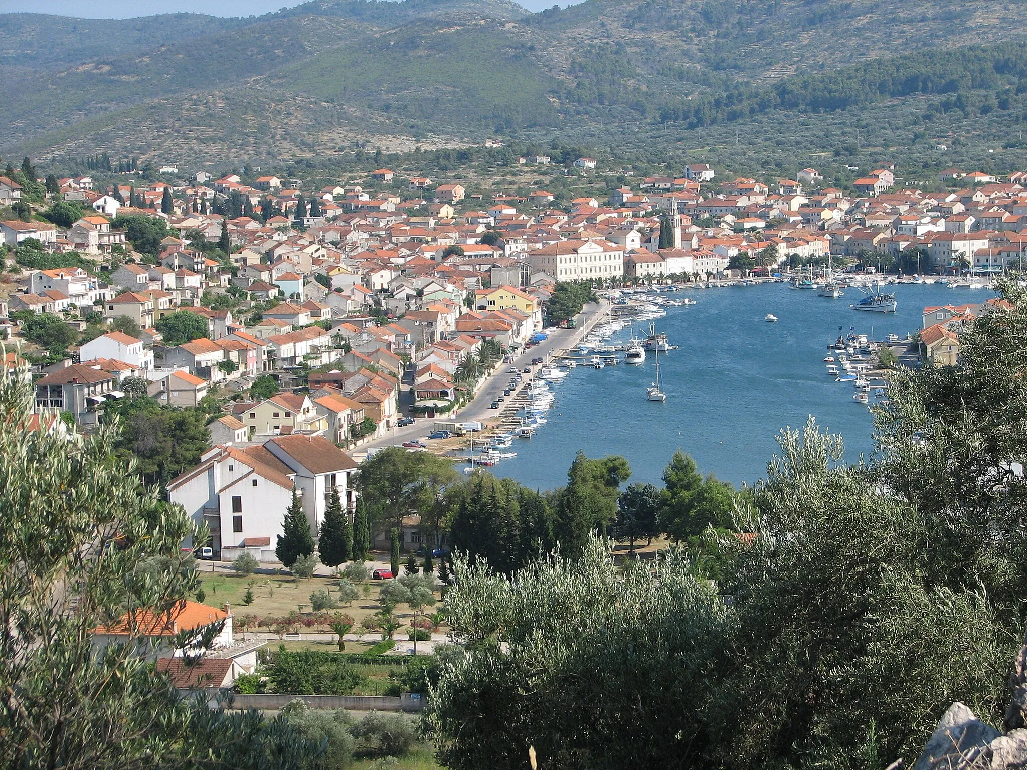 Photo showing: Vela Luka (Chorwacja) widok z wzgórz