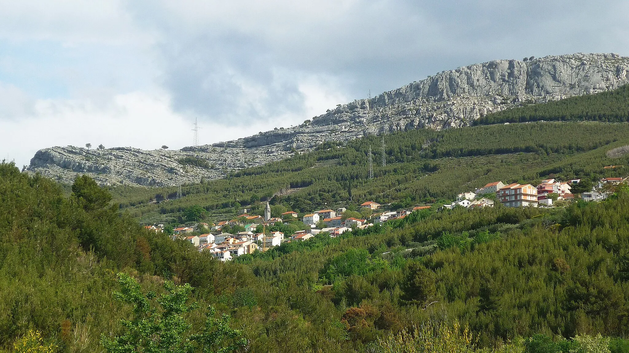 Photo showing: Blick auf Kučine, OT von Solin