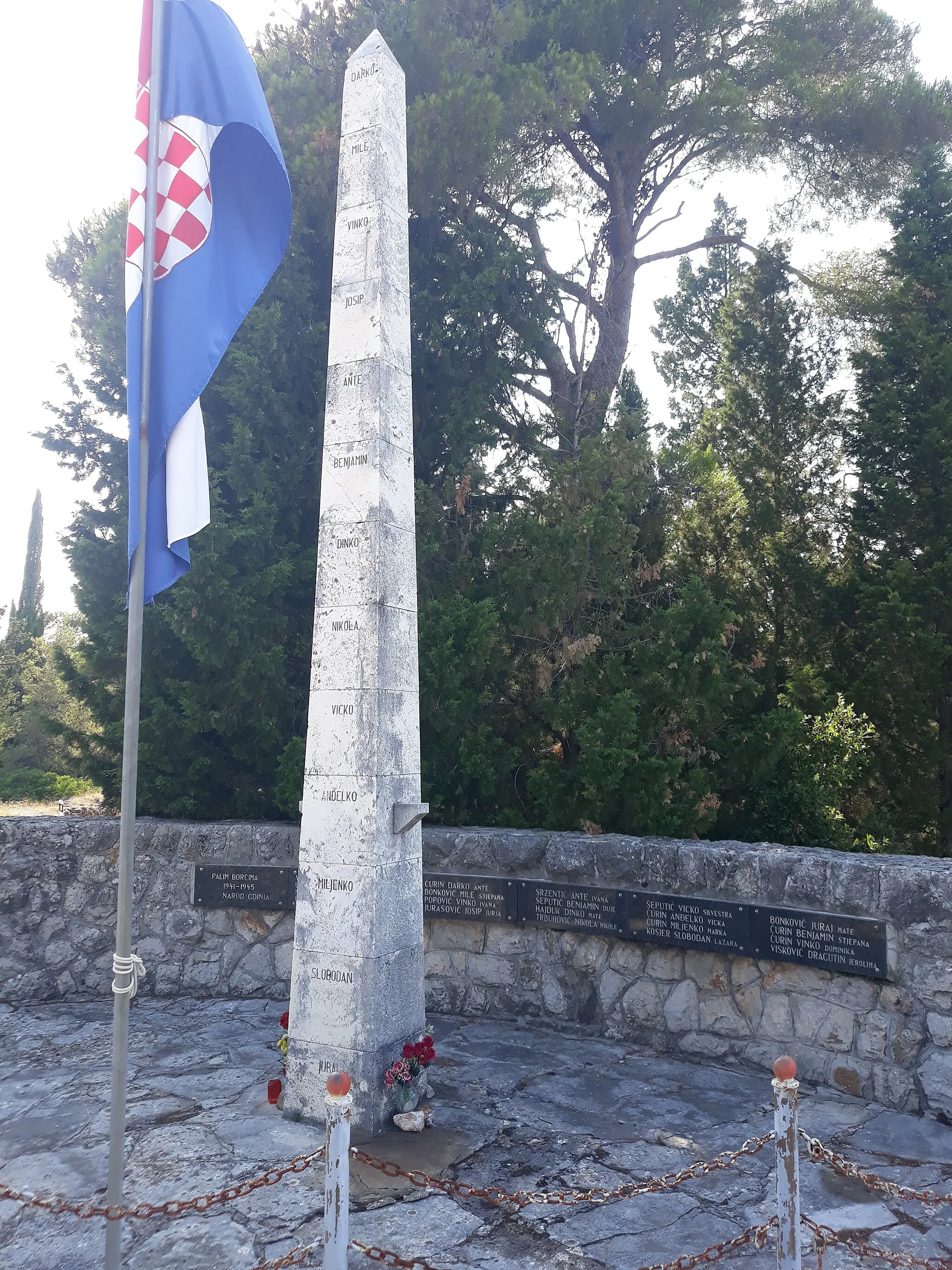 Photo showing: WW2 monument in Gdinj, island of Hvar