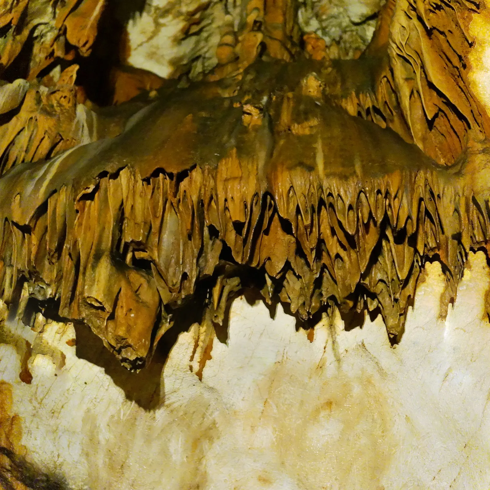 Photo showing: Vranjača cave flowstone detail (Špilja Vranjača, Kotlenice, Croatia, 2016)
