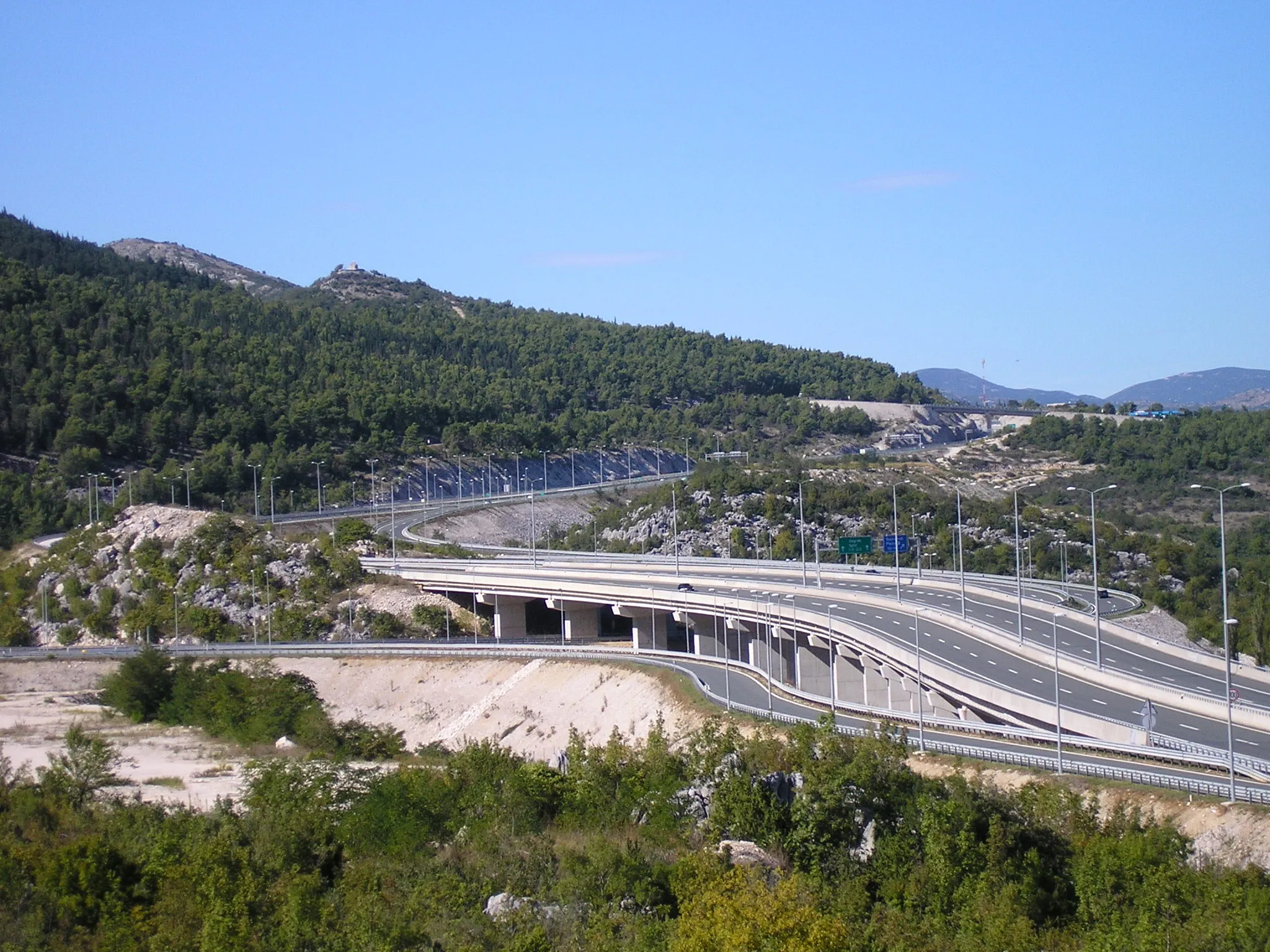 Photo showing: Ploče interchange on A1 and A10 highways