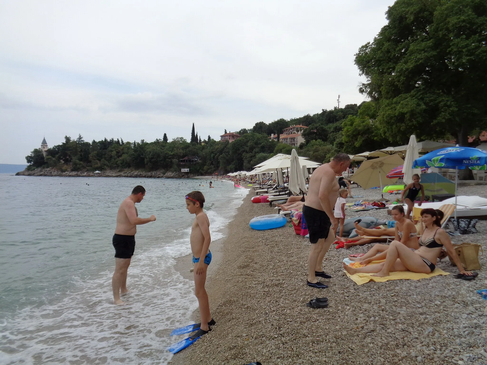 Photo showing: Medveja, Primorje-Gorski Kotar County, Croatia - beach
